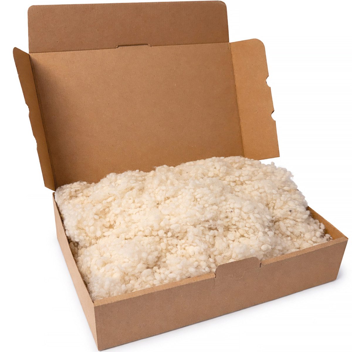 Heubergshop Kissenfüllung, 200 Gramm Schafwollkügelchen kbT Kissenfüllung Schafschurwolle