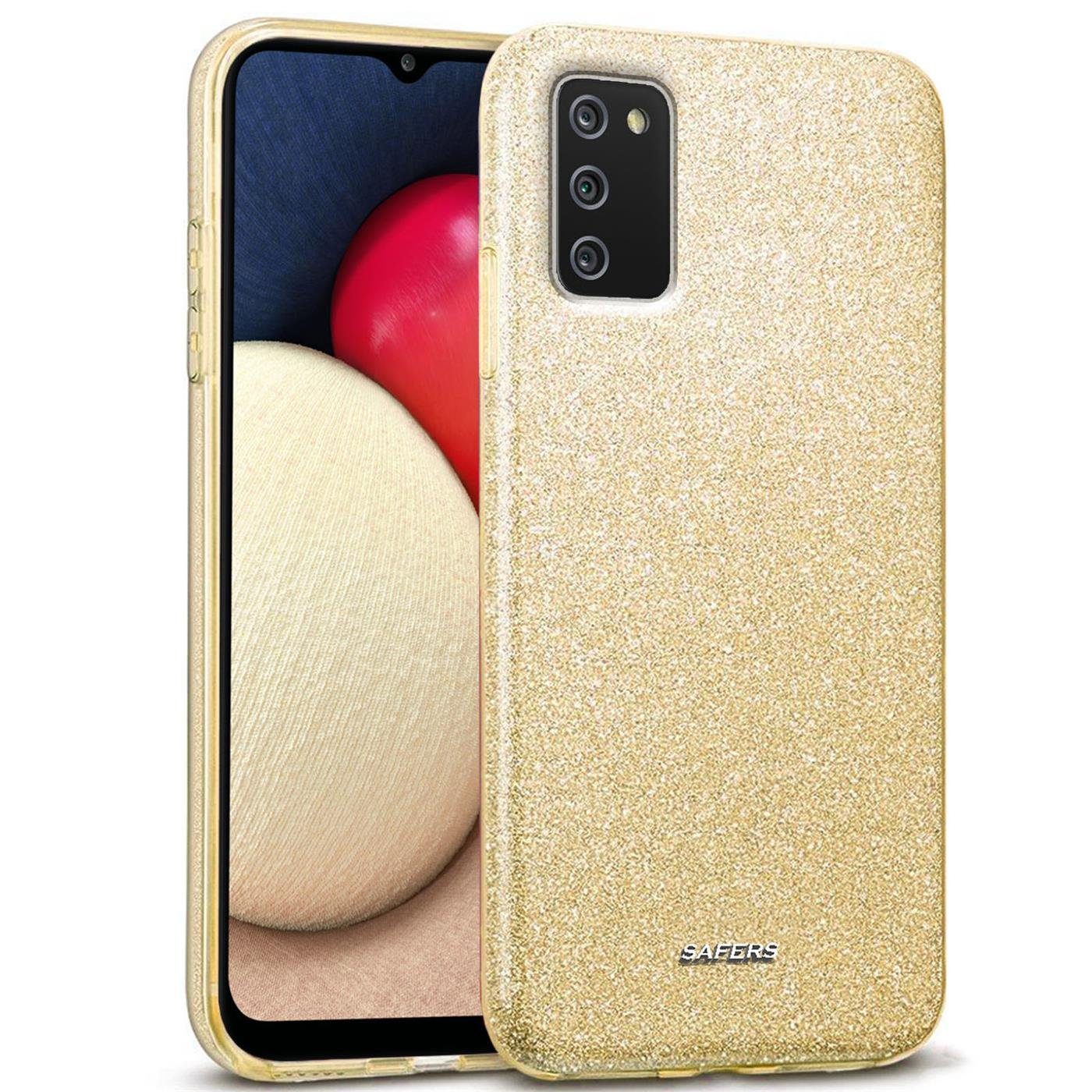 CoolGadget Handyhülle Glitzer Glamour Hülle für Samsung Galaxy A02s 6,5 Zoll, Slim Case mit Glossy Effect Schutzhülle für Samsung A02s Hülle