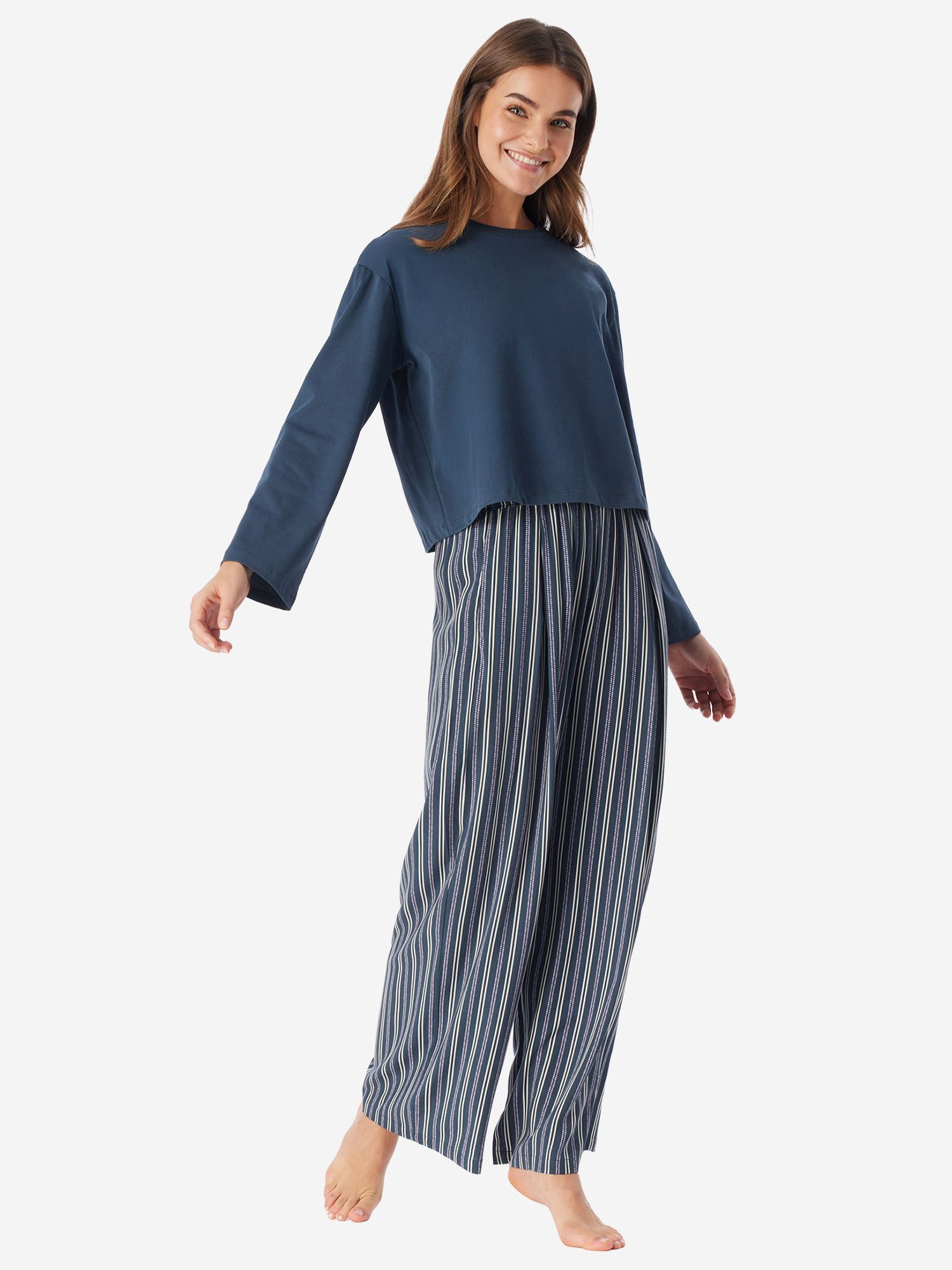 Schiesser Pyjamaoberteil Mix Relax Schlafshirt, Pyjama Shirt, Nachtshirt