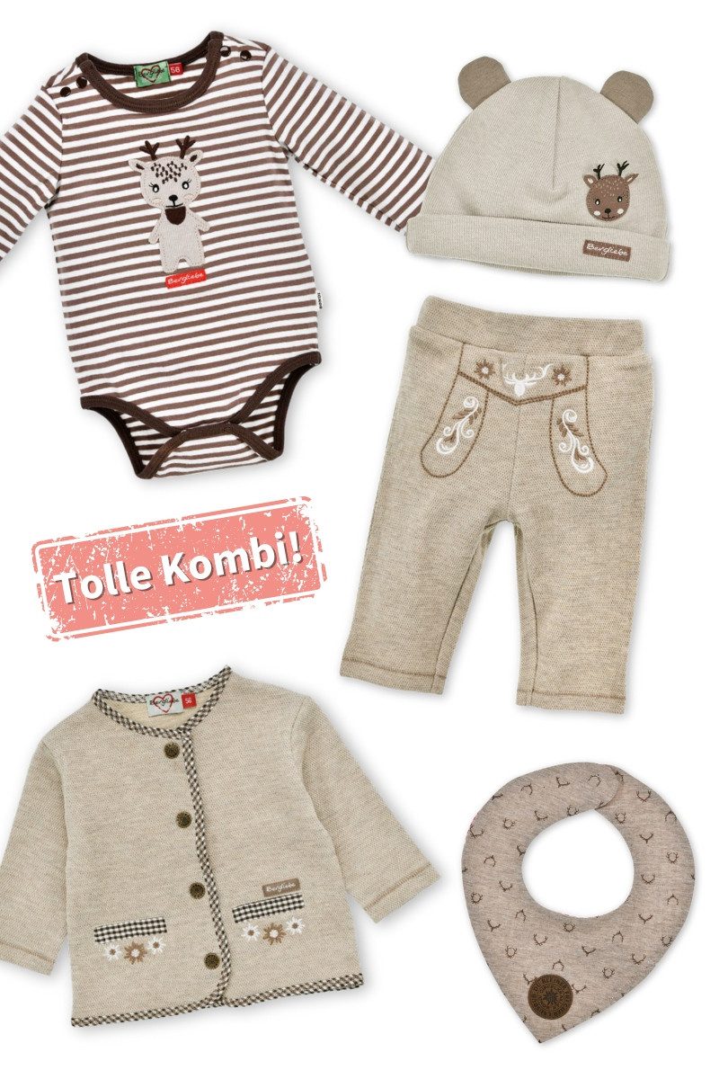 BONDI Trachtenkleid Trachtenjacke Baby - BERGLIEBE - schoko-melange