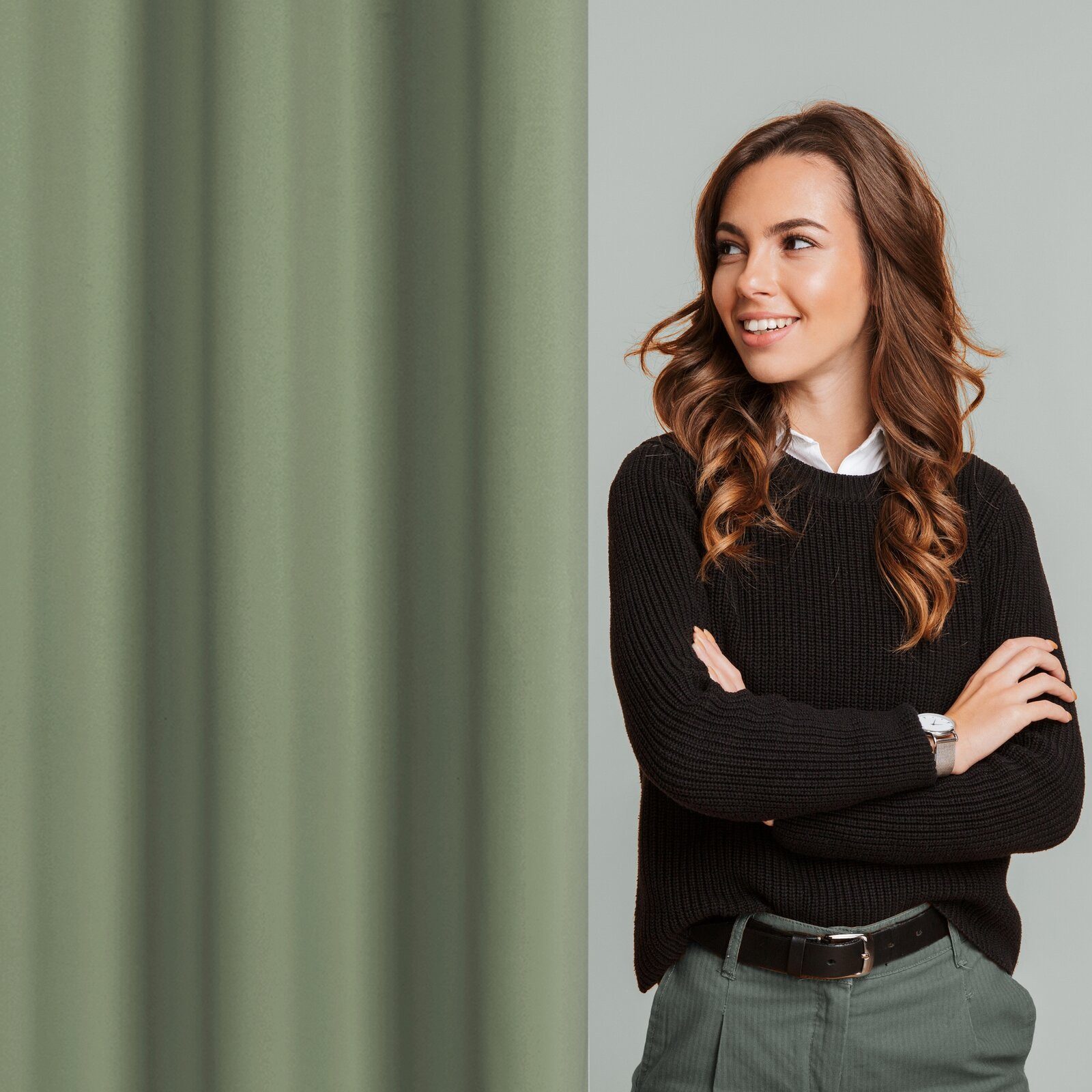 Eurofirany Vorhang Einfarbiger Vorhang – Blickdichter Stoff mit matter Ober günstig online kaufen