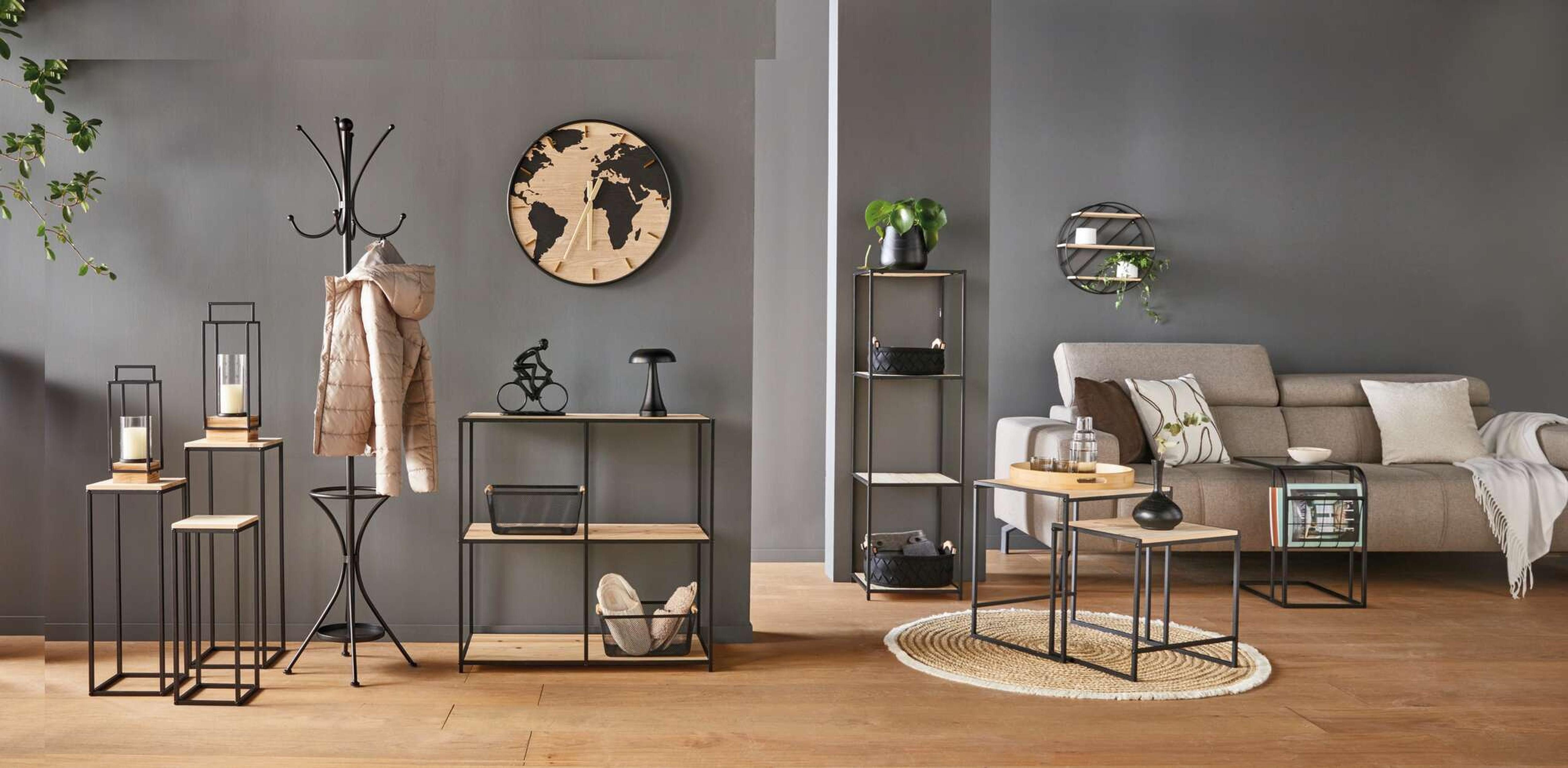 Beistelltisch 3x Beistelltisch Modern Holz & Metall – Satztische