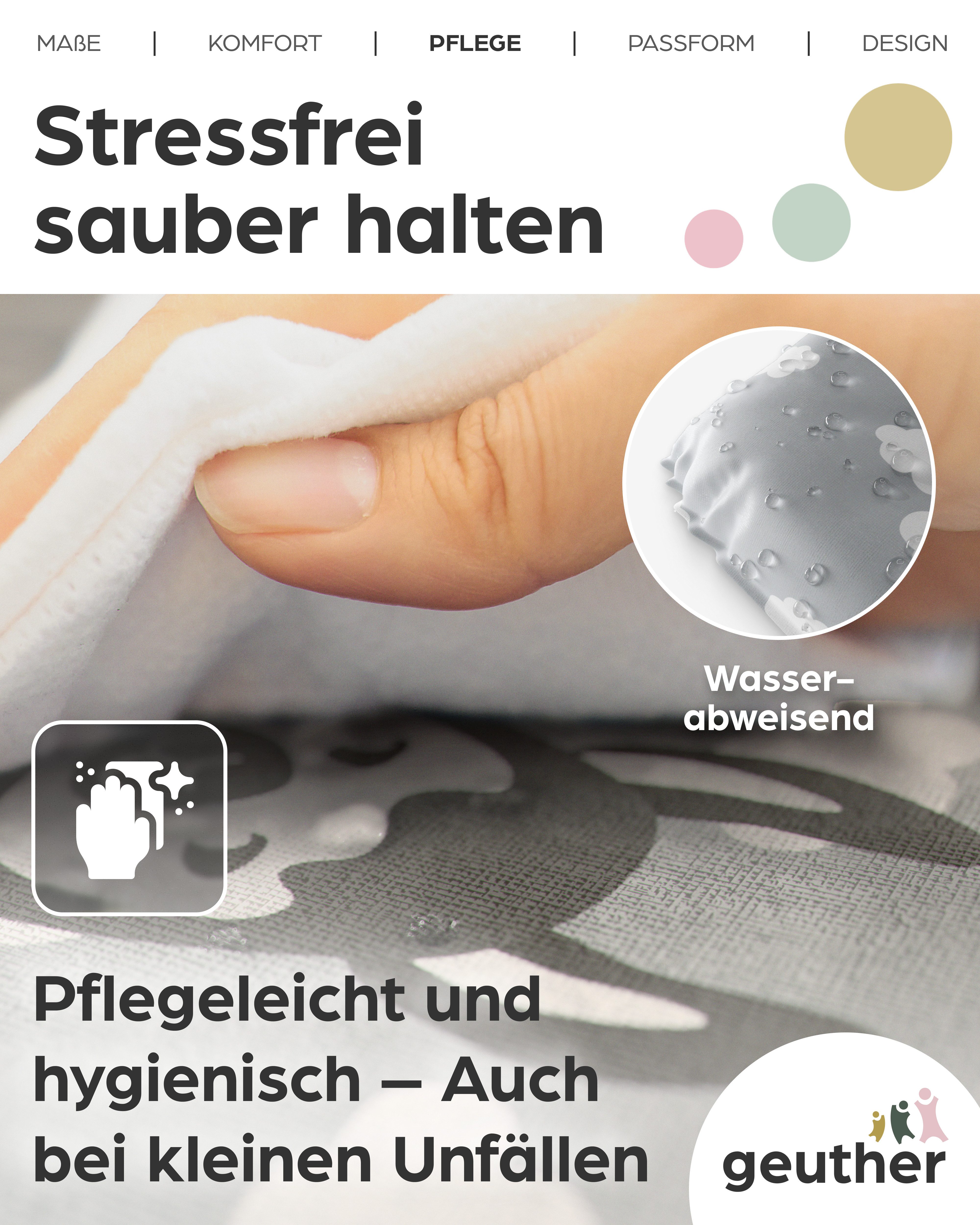 Geuther Wickelauflage Wickelauflage Lilly Wickelunterlage Wickelmulde, Made in Europe