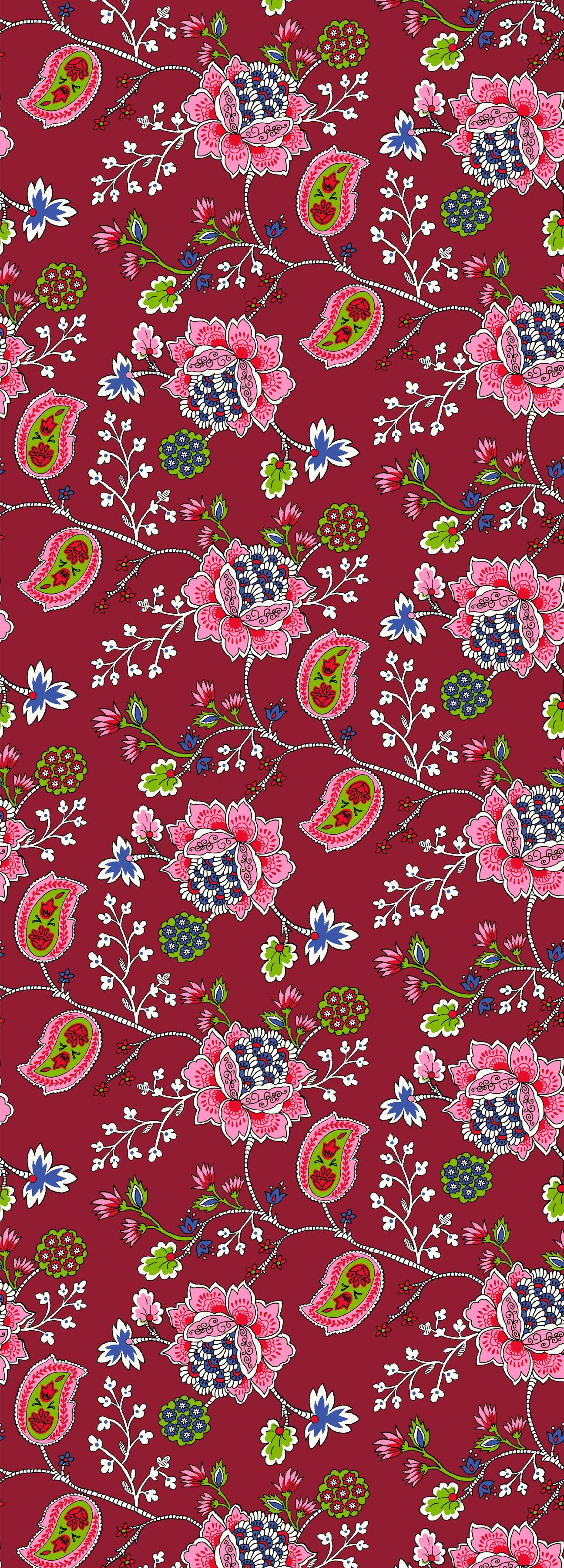 queence Vinyltapete Bailee, glatt, Motiv, bedruckt, botanisch, floral, gemustert, natürlich, 90x250cm, selbstklebend, kinderleichte Anbringung, Sticker