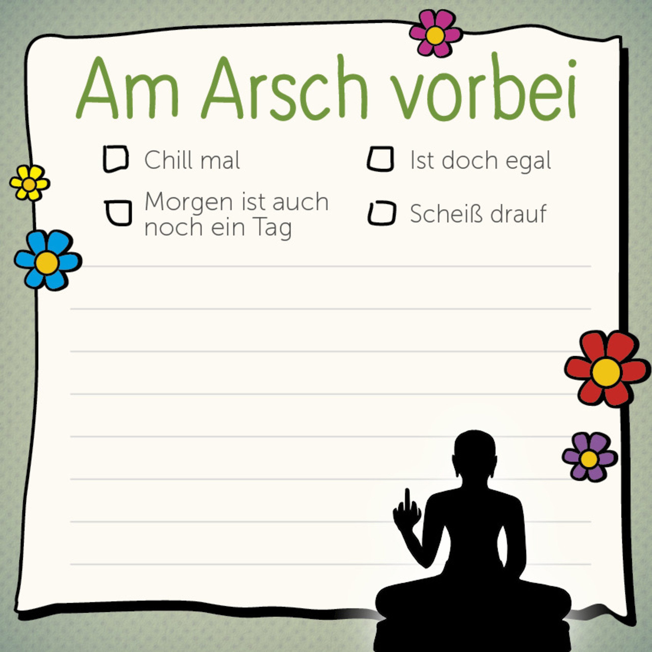 Notizzettel Am Arsch vorbei – Klebezettel