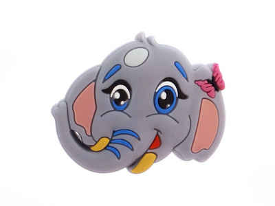 SO-TECH® Möbelknopf Kindermöbelknopf Elefant aus Gummi, Knopf Knauf für Kinderzimmer incl. Schraube