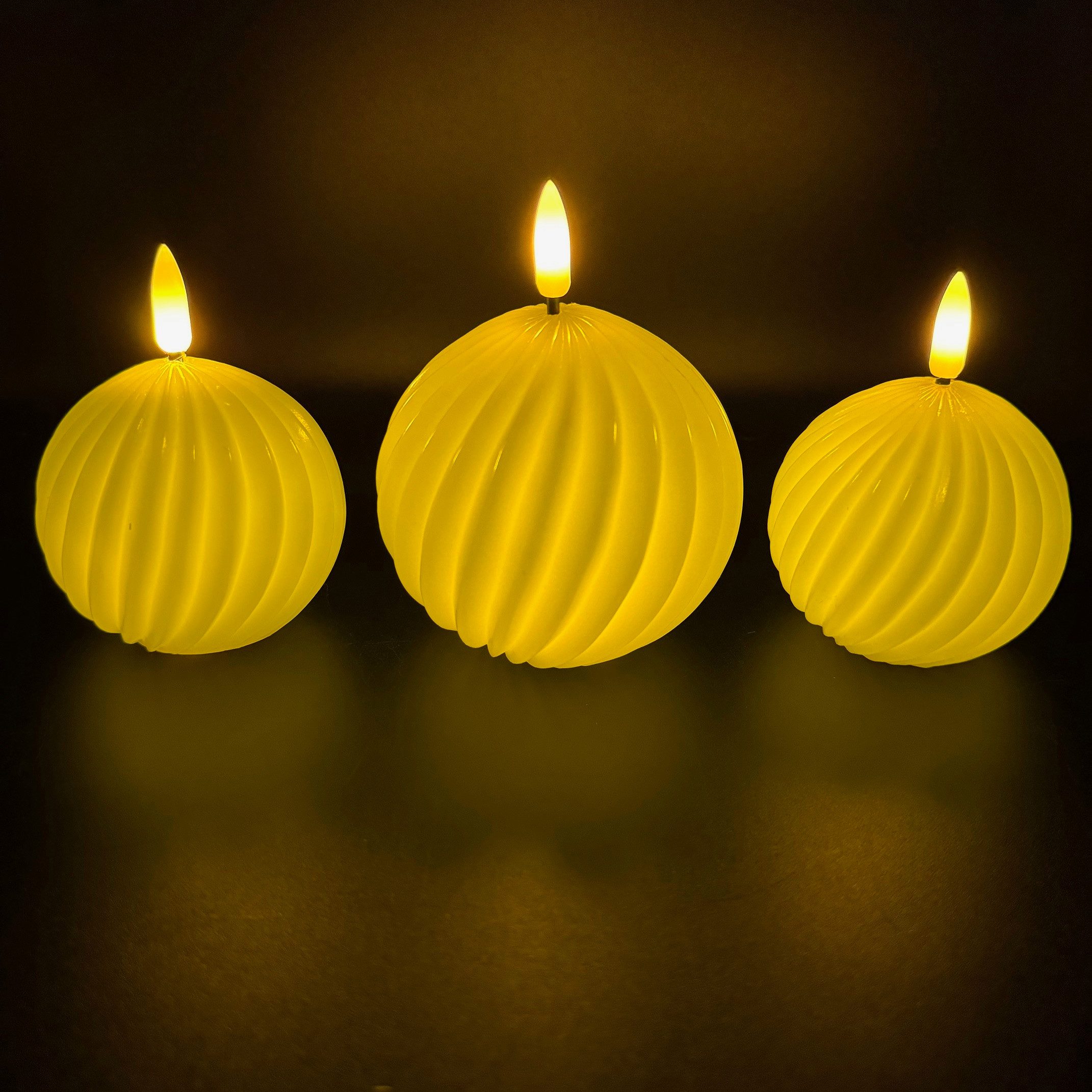 Online-Fuchs LED-Kerze 3er Set LED-Kugelkerzen mit günstig online kaufen