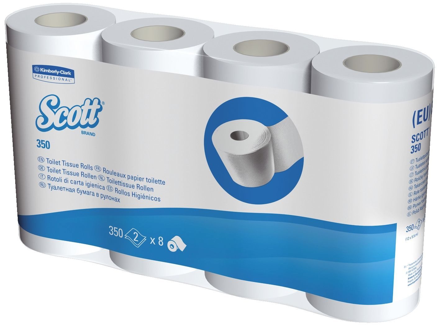 Scott Туалетная бумага Kleinrollen Toilet Tissue - 2-lagig Mikroprägung hochweiß Rolle mit 35