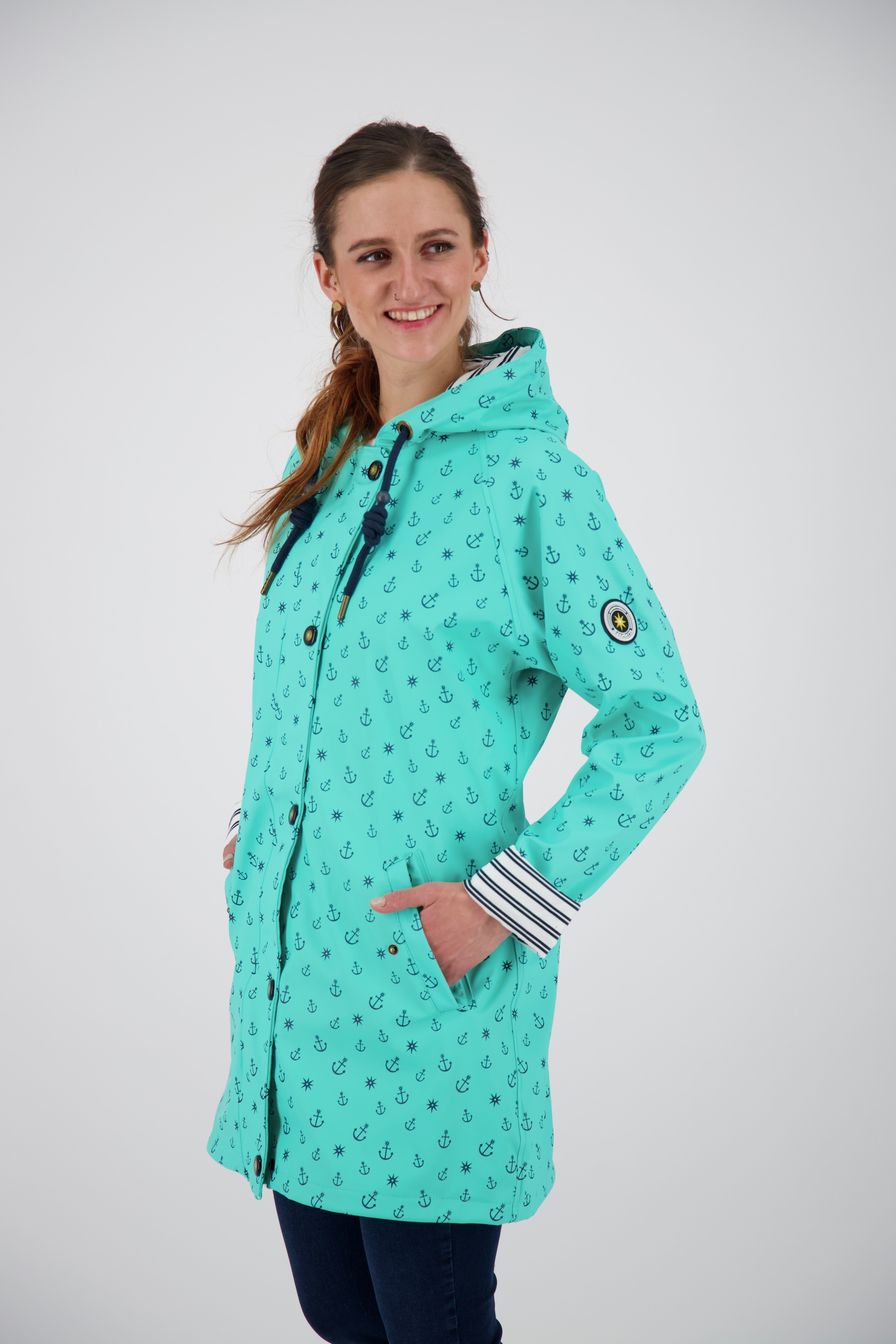 Active Großen erhältlich DEPROC auch WOMEN Regenjacke #ankerglutzauber in Friesennerz turquoise CS Größen