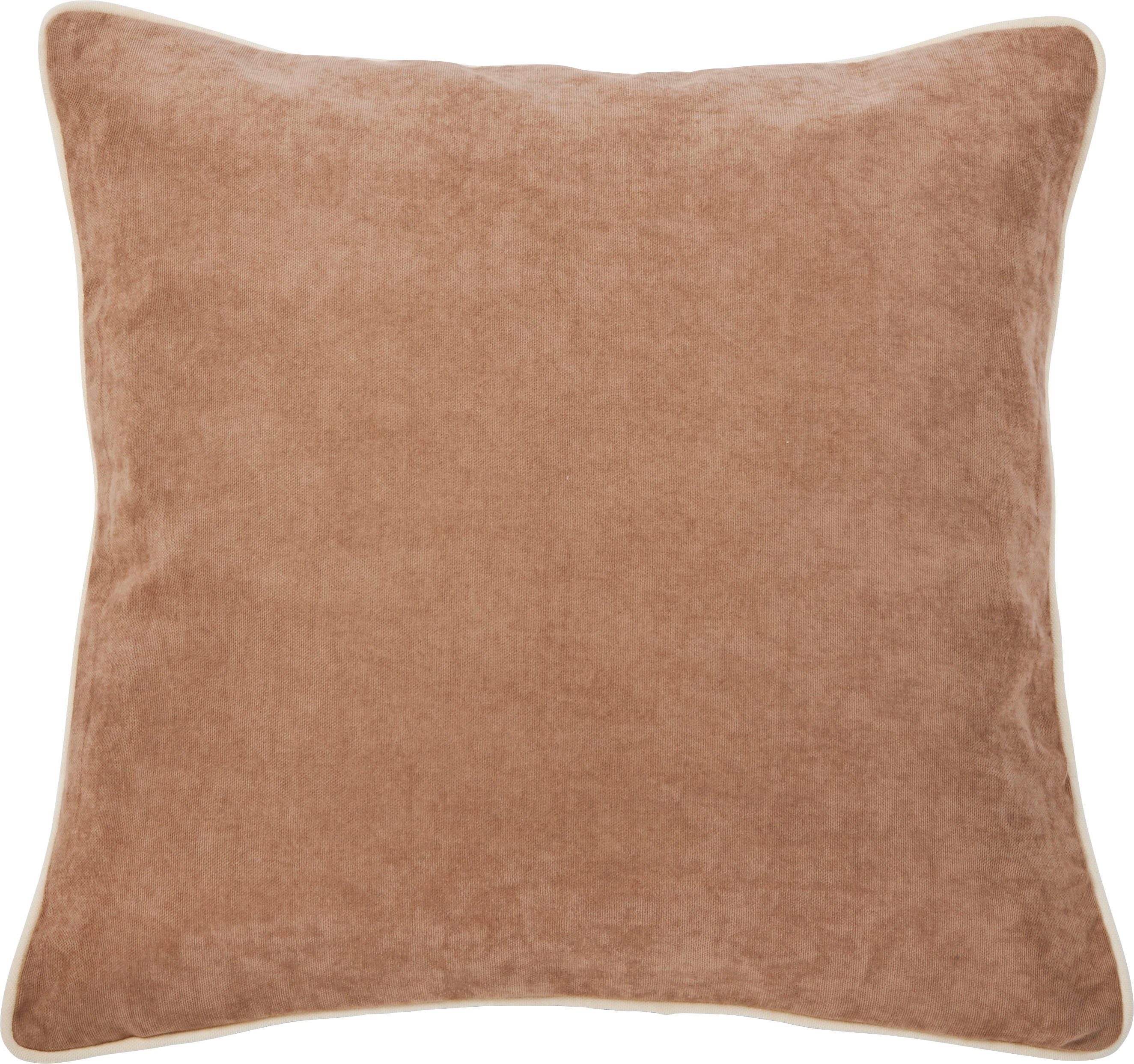 done.® Dekokissen Joy, unifarben, Reißverschluss, Kissenhüle ohne Füllung, 1 Stück