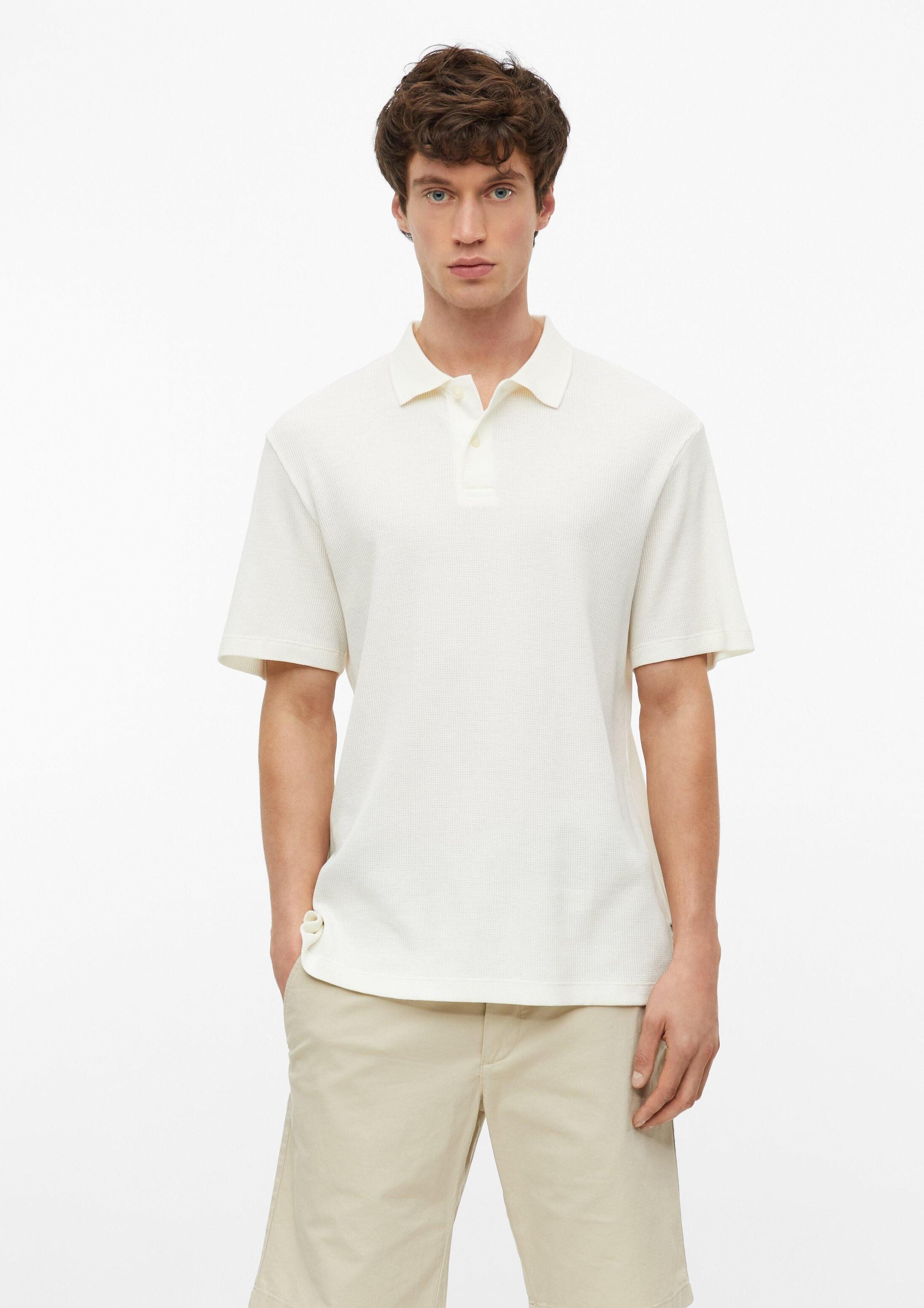 s.Oliver Kurzarmshirt Polo-Shirt Poloshirt aus Waffelpiqué