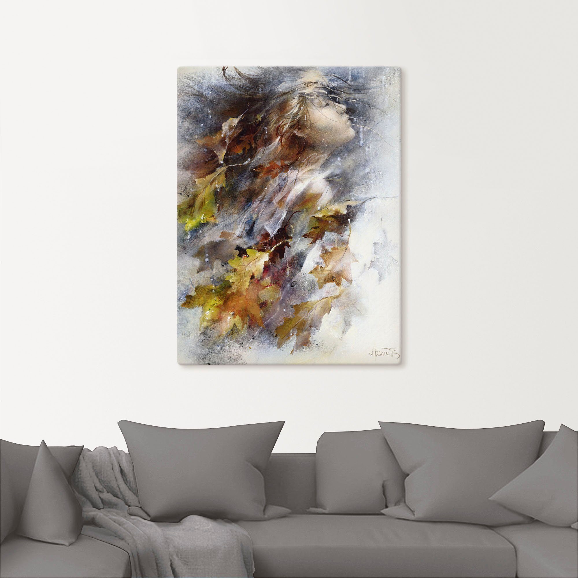 Artland Wandbild Herbst, Frau (1 St), als Leinwandbild, Poster in verschied. Größen