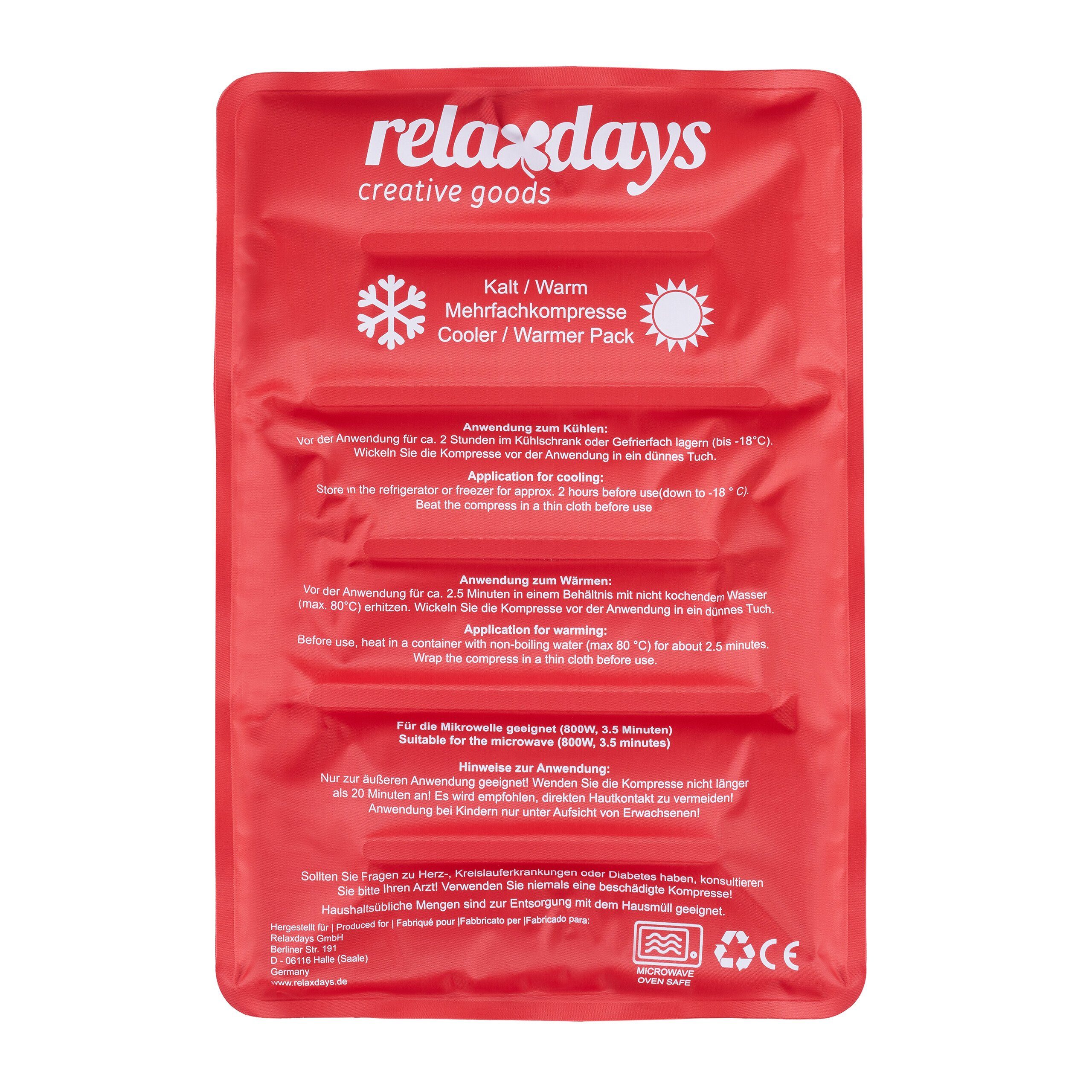 relaxdays Kühlpad Großes Kühlpad in Rot, 1-tlg.
