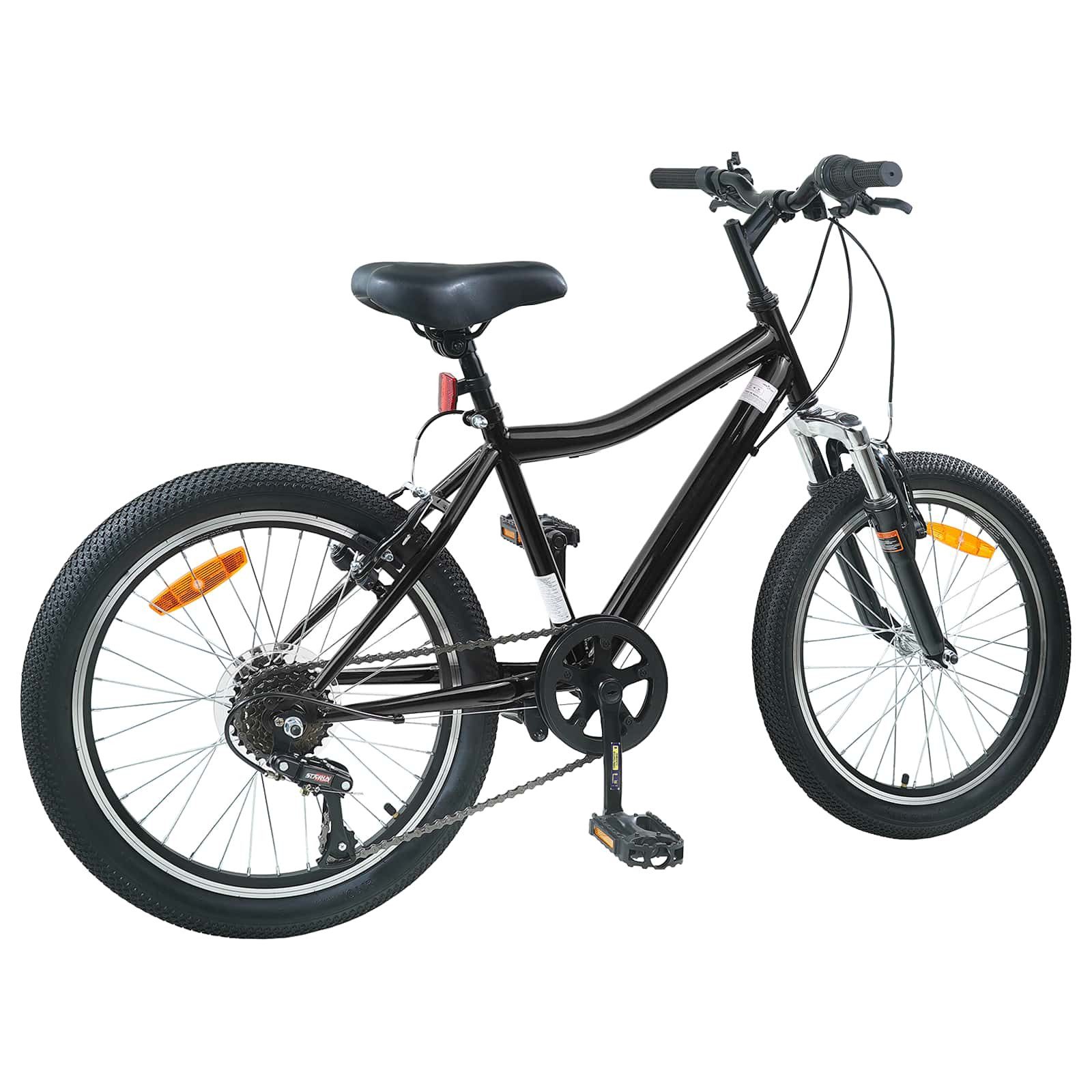 vidaXL Kinderfahrrad 137 x 54 x 79 cm Kinderfahrrad 20 Zoll 6-Speed für 6-11 Jahre alt Schw
