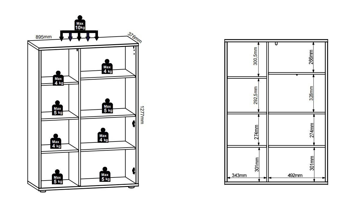 Innostyle Vitrine BELLANO Viking Oak Nature