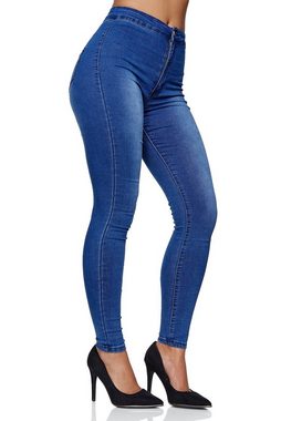 Elara Slim-fit-Jeans Elara Damen Slim Fit Hose Highwaist Jeans (1-tlg)