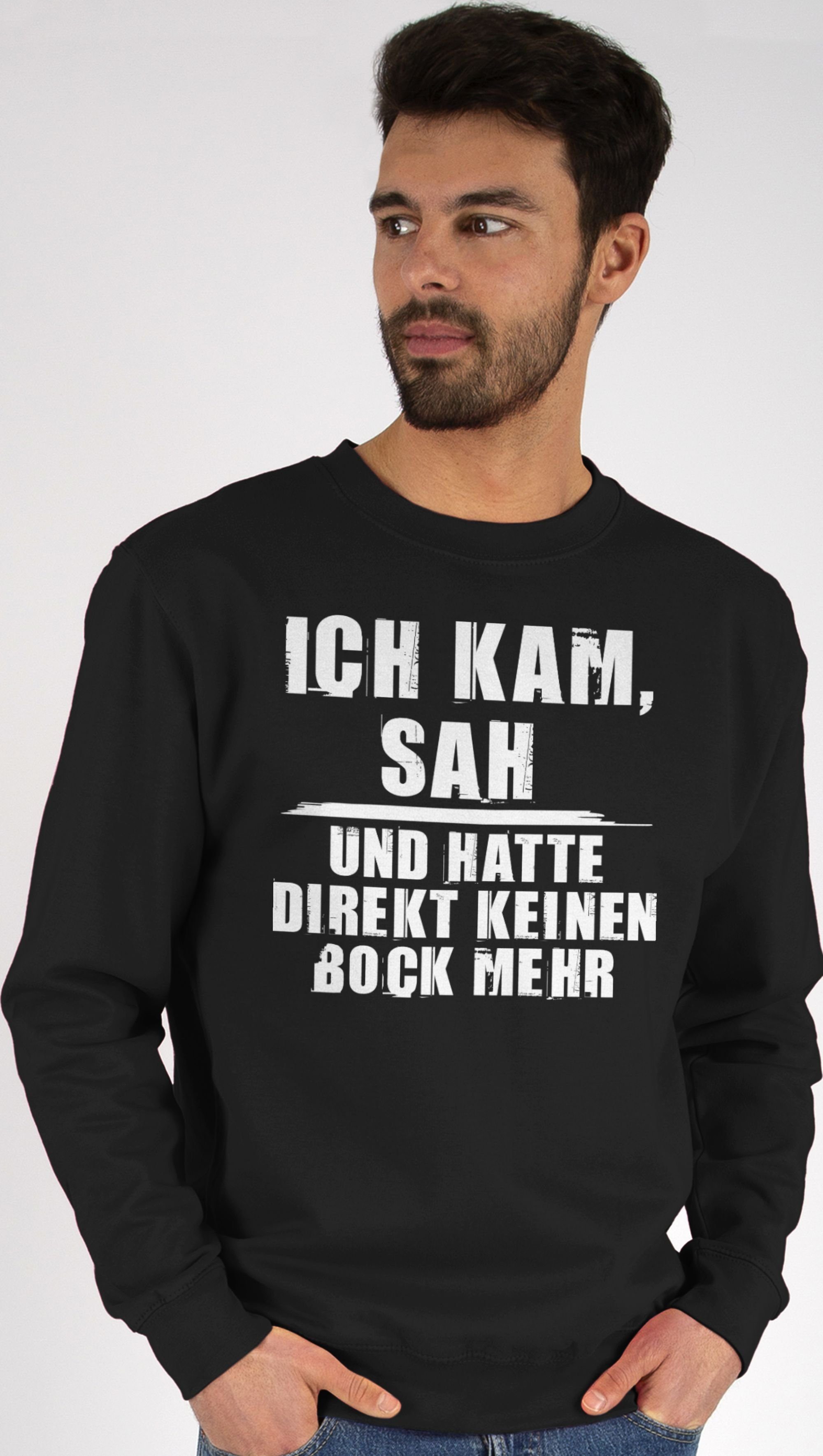 Shirtracer Sweatshirt »Ich kam sah keinen Bock mehr Sprüche Statement