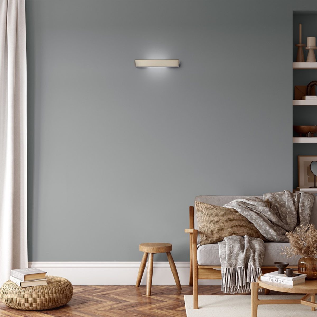 Vivida International LED Wandleuchte Vivida Hantera Wandleuchte, B: 30,9 cm, T: 7,25 cm, Weiß, LED fest integriert, Warmweiß, Inklusive CCT-Switch zum ändern der Lichtfarbe 2700K, 3000K oder 4000K