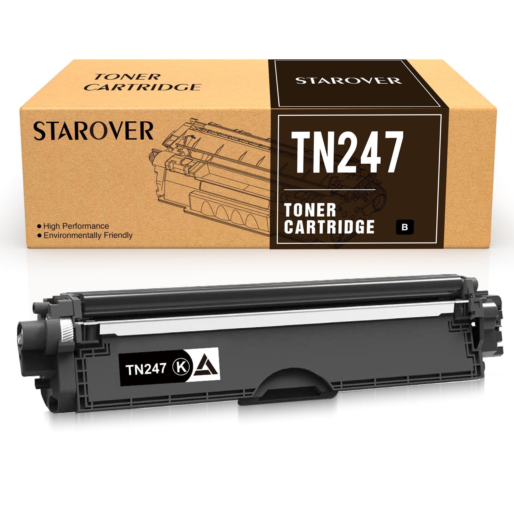 STAROVER Tonerkartusche 1 Schwarz Kompatible für Brother TN 243 TN 247, (TN-247 TN 243 MFC-L3750CDW DCP-L3550CDW MFC-L3770CDW HL-L3230CDW HL-L3210CW), HL-L3270CDW MFC-L3710CW MFC-L3730CDN L3510CDW