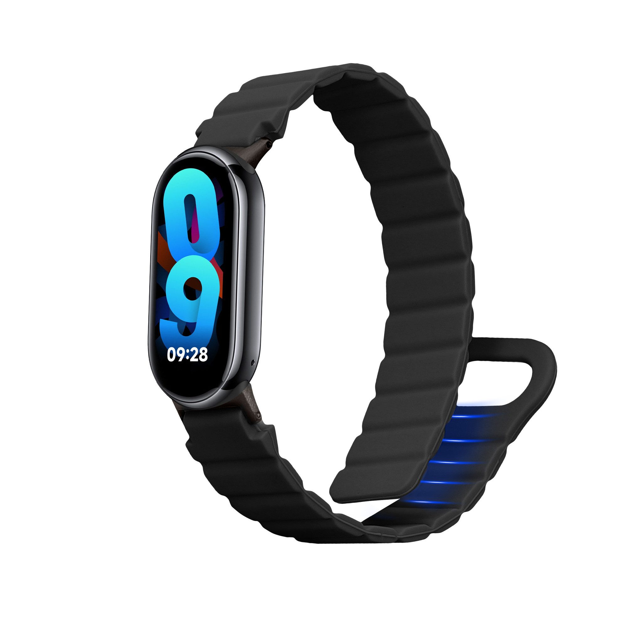 kwmobile Ersatzarmband für Xiaomi Mi Band 10 / Mi Band 9 / 8 Armband Smartwatch, 1-tlg., Fitnesstracker Silikon Band mit Magnetverschluss