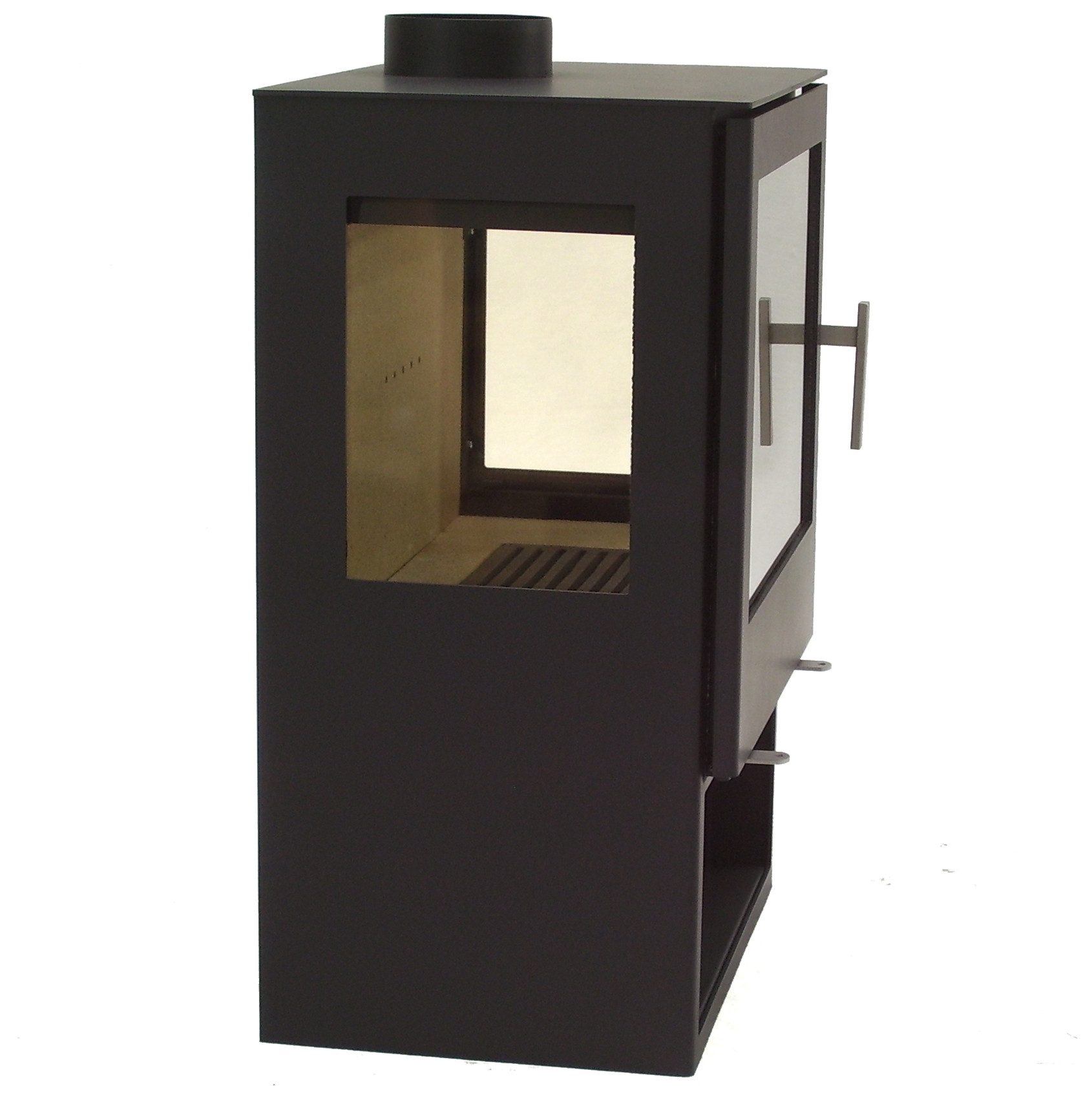 Apex Kaminofen Panorama Kaminofen 9,8kW 56315 Holzofen 9.8kW 3 Scheiben, (1-tlg) – Bild 4 von 5