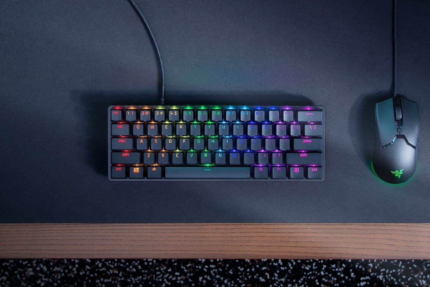 RAZER Huntsman Mini - Clicky Optical Switch (Lila) - DE - Schwarz Gaming-Tastatur