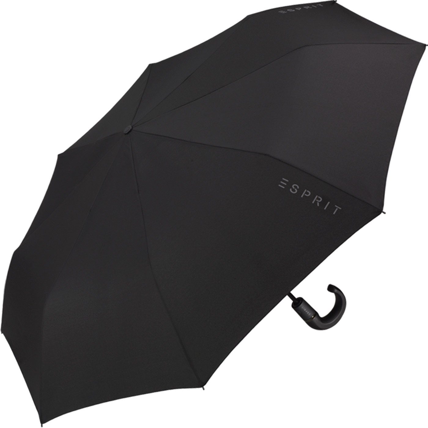 und - Esprit Rundhakengriff Herren-Schirm mit praktisch stabil Gents, Easymatic Taschenregenschirm