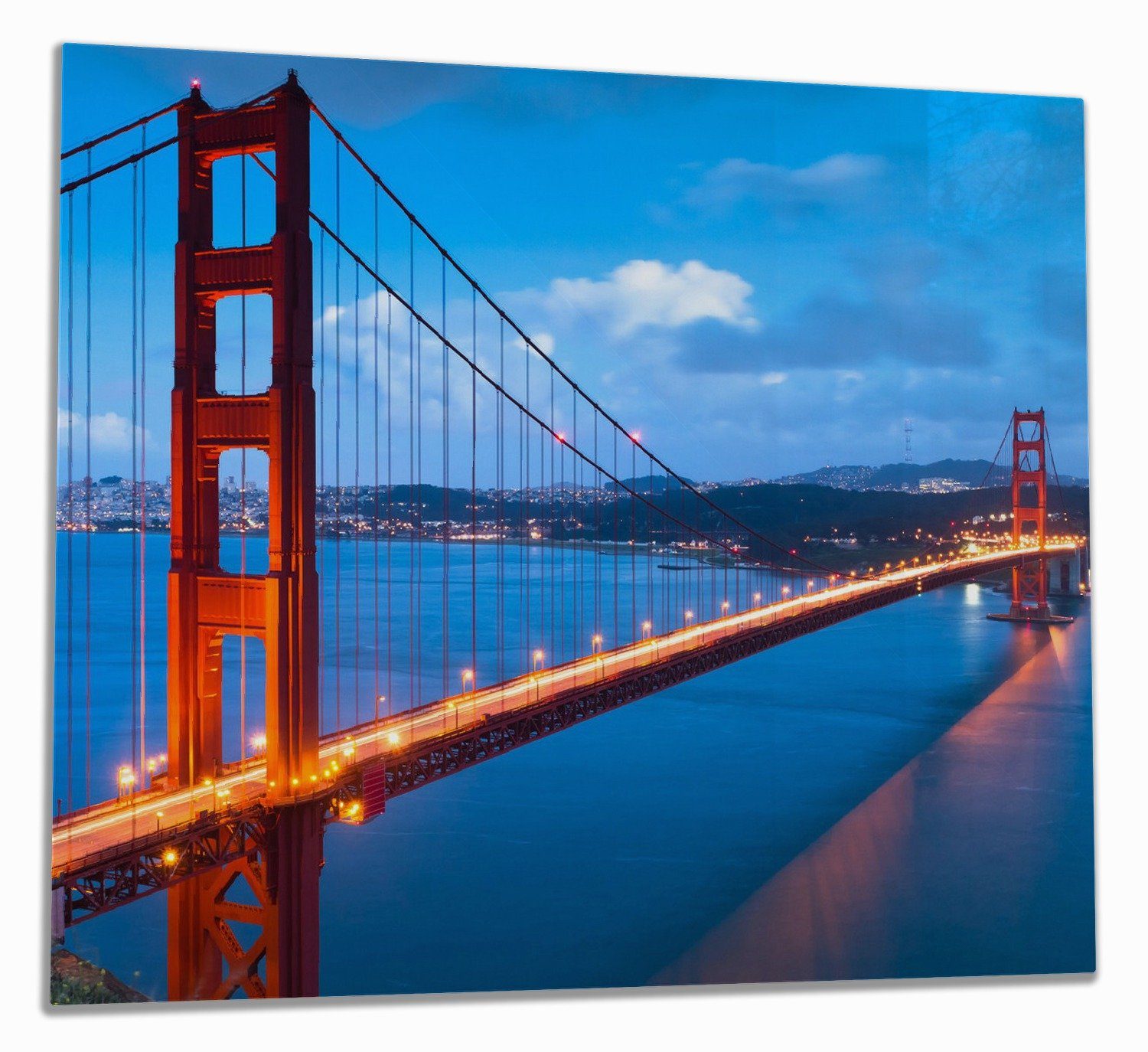 Wallario Herd-Abdeckplatte Golden Gate Bridge in San Francisco USA, ESG-Sicherheitsglas, (Glasplatte, 1 tlg., inkl. 5mm Noppen), verschiedene Größen