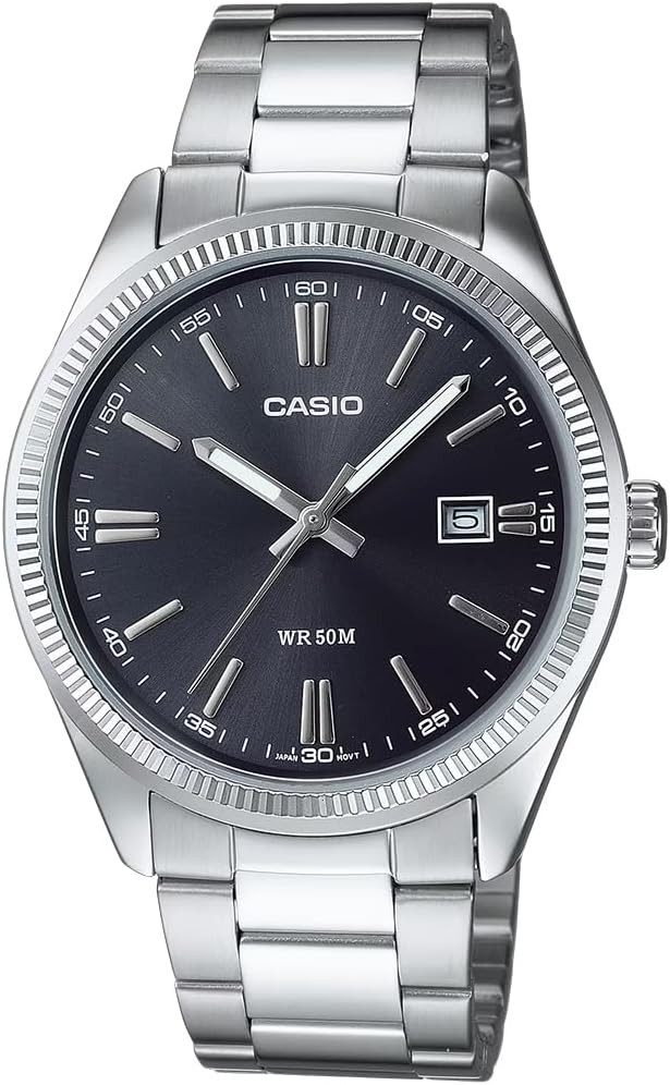 CASIO Luxusuhr Casio HerrenArmbanduhr Analog Quarz Edelstahl MTP-1302PD-1A1VEF
