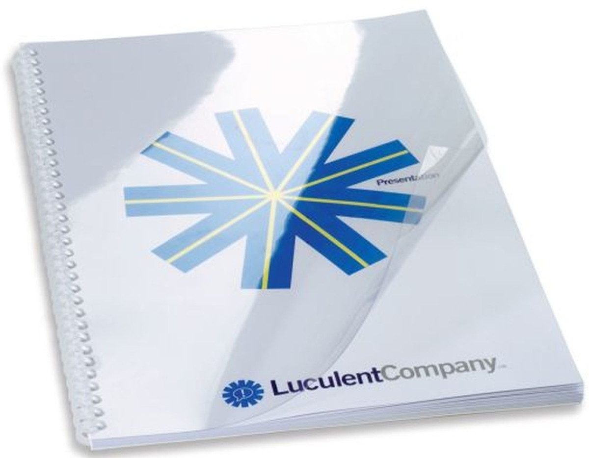 GBC Thermo-Bindemappe Deckblatt HiClear A4 PVC 300 Micron VE=100 Stück glasklar, (