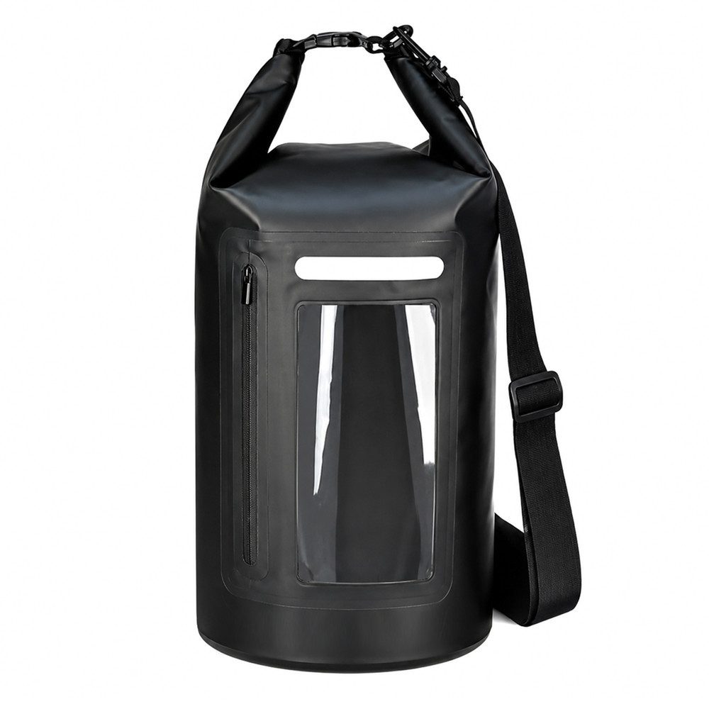 Hurtel Packsack Trockentasche Kajaktasche Wassersporttasche (Spar-Set, 1-tlg., 24 x 42 cm wasserdicht), wasserdicht, RFID-Schutzfach, Rollverschluss, 15 l