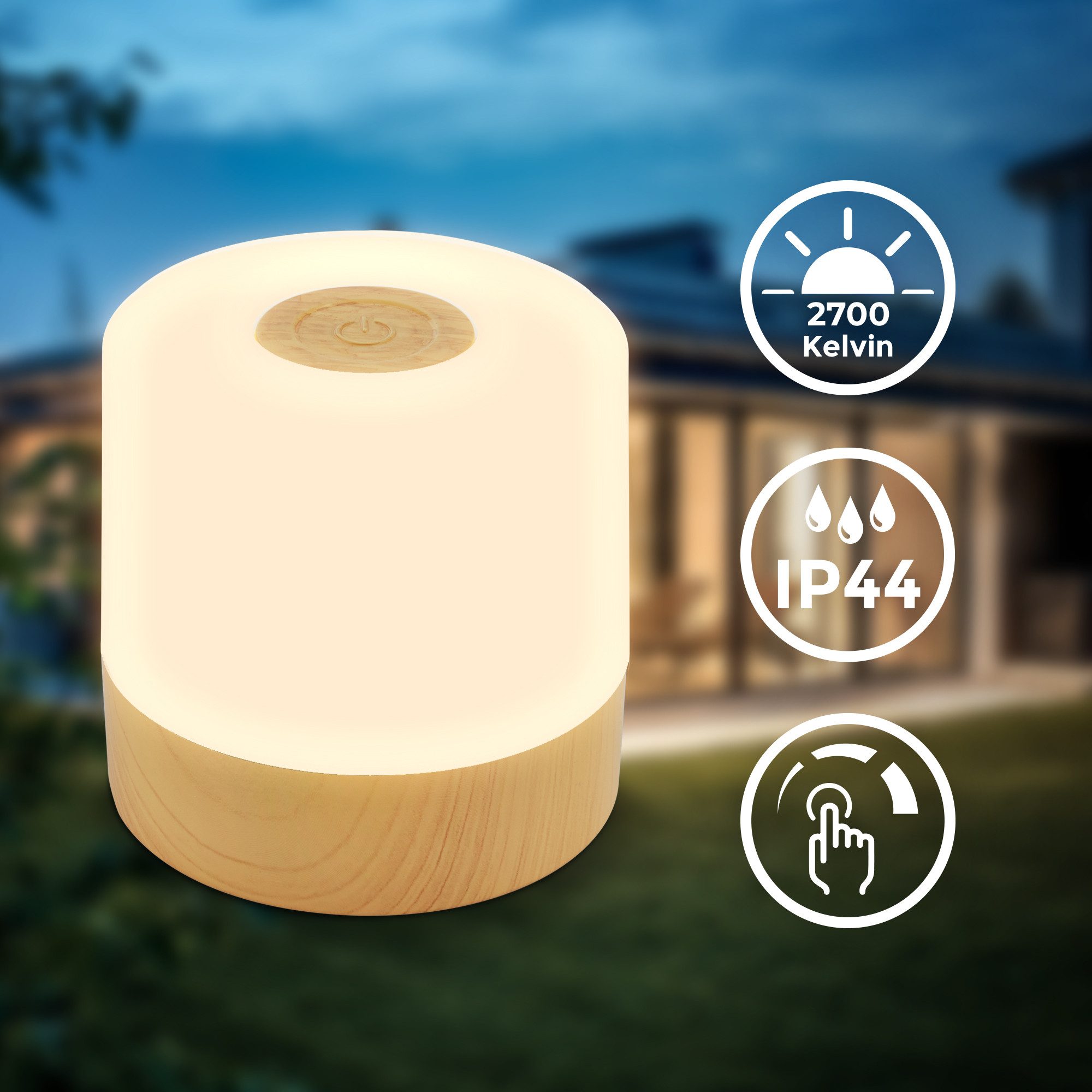 Briloner Leuchten Außen-Tischleuchte LED Tischlampe kabellos günstig online kaufen