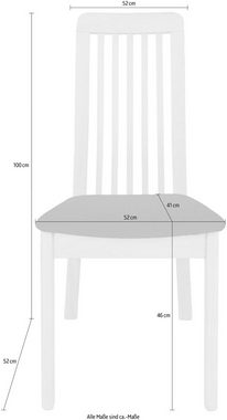 Hammel Furniture Esszimmerstuhl Findahl by Hammel Line (2 St), 2er Set, Massivholz, gepolsterte Sitzfläche, versch. Farbvarianten