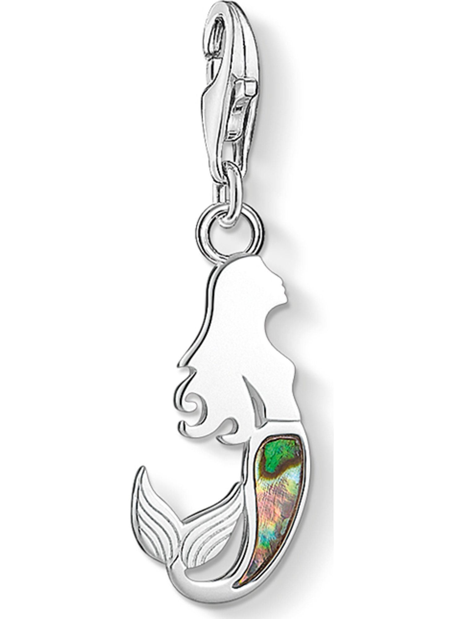 Charme Thomas Sabo 925 Argent - Obsidienne - Pour Bracelet Ou Collier - Style Élégant