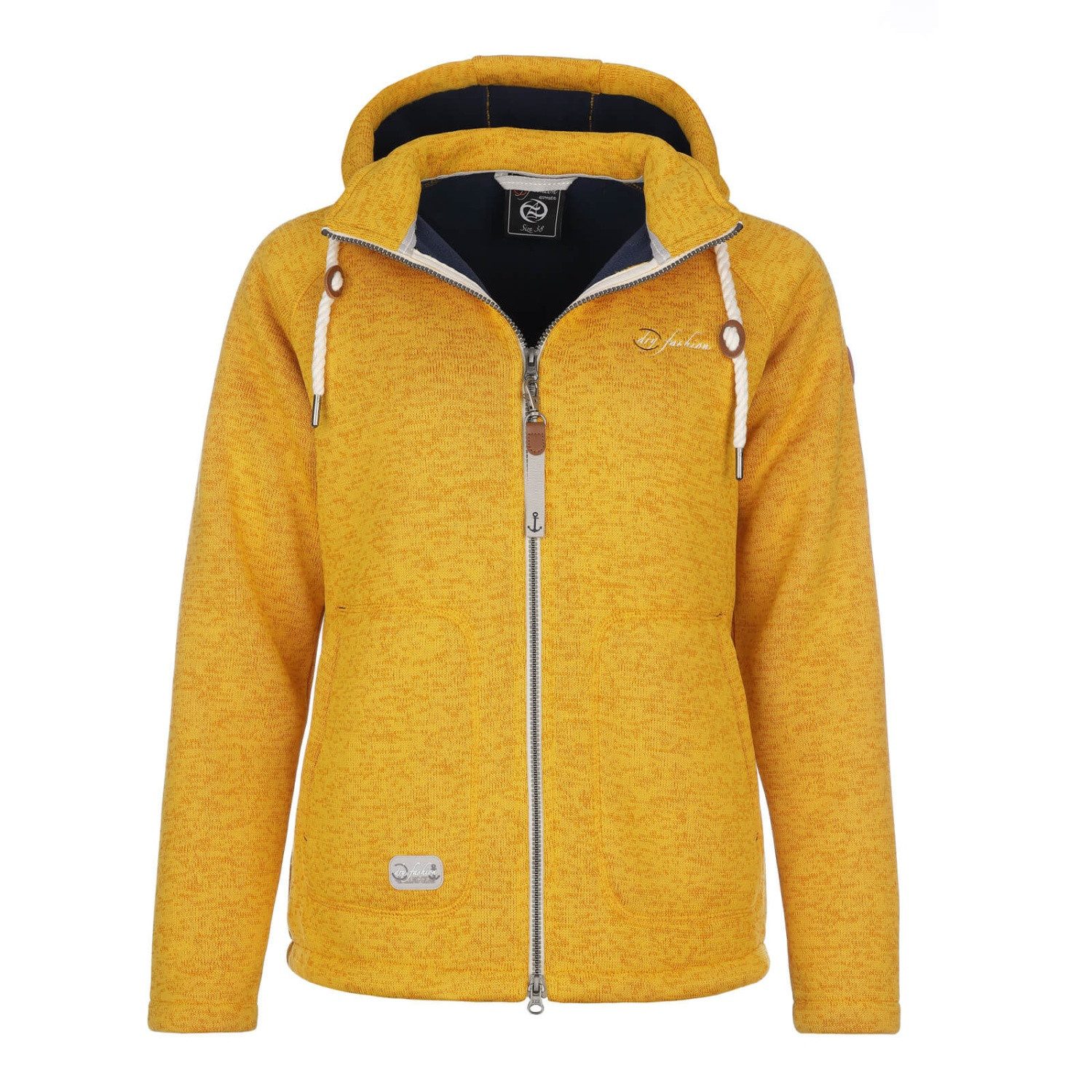 Funktionsjacke DryFashion Föhr Damen Wollfleece-Jacke große Größen