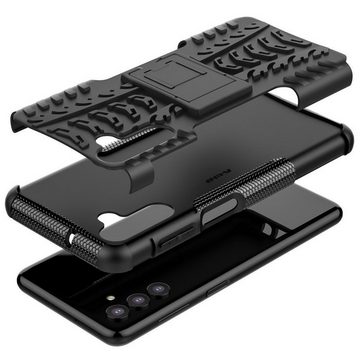 CoolGadget Handyhülle Schwarz als 2in1 Schutz Cover Set für das Samsung Galaxy A35 5G 6,5 Zoll, 2x Glas Display Schutz Folie + 1x TPU Case Hülle für Galaxy A35 5G