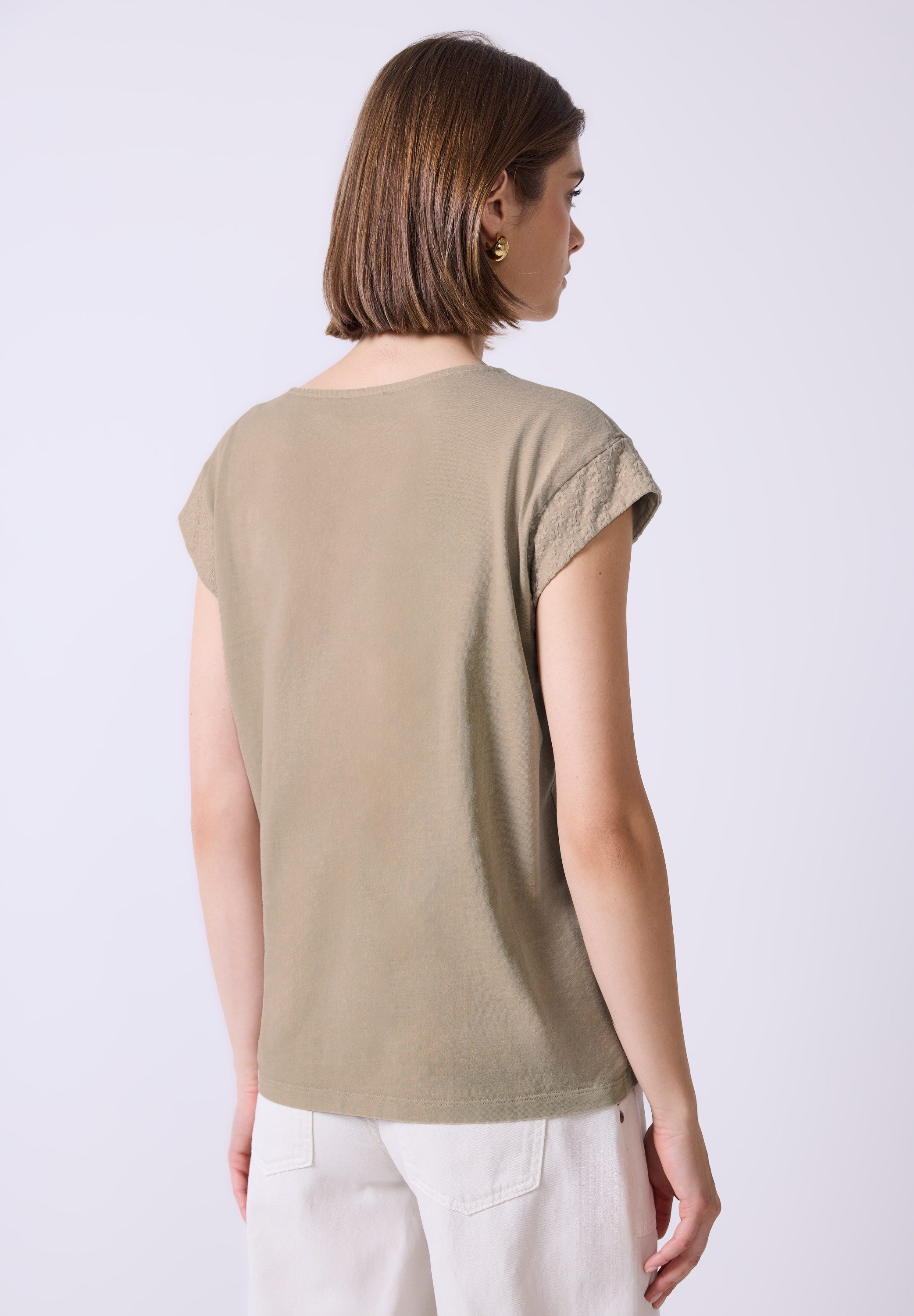 STREET ONE STUDIO T-Shirt aus reiner günstig online kaufen