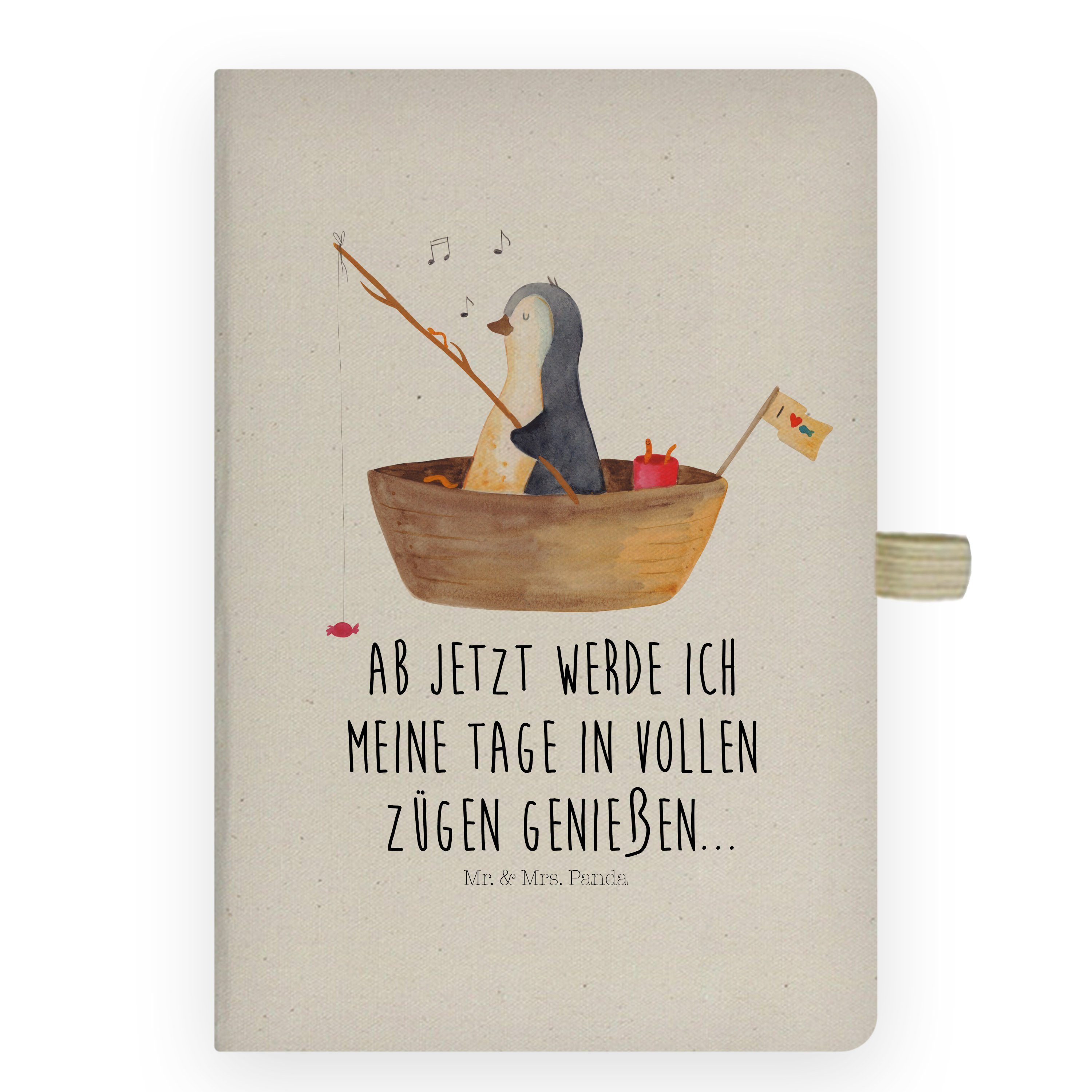 Mr. & Mrs. Panda Notizbuch Pinguin Angelboot - Transparent - Geschenk, Motivation, Trennung, Neu Mr. & Mrs. Panda