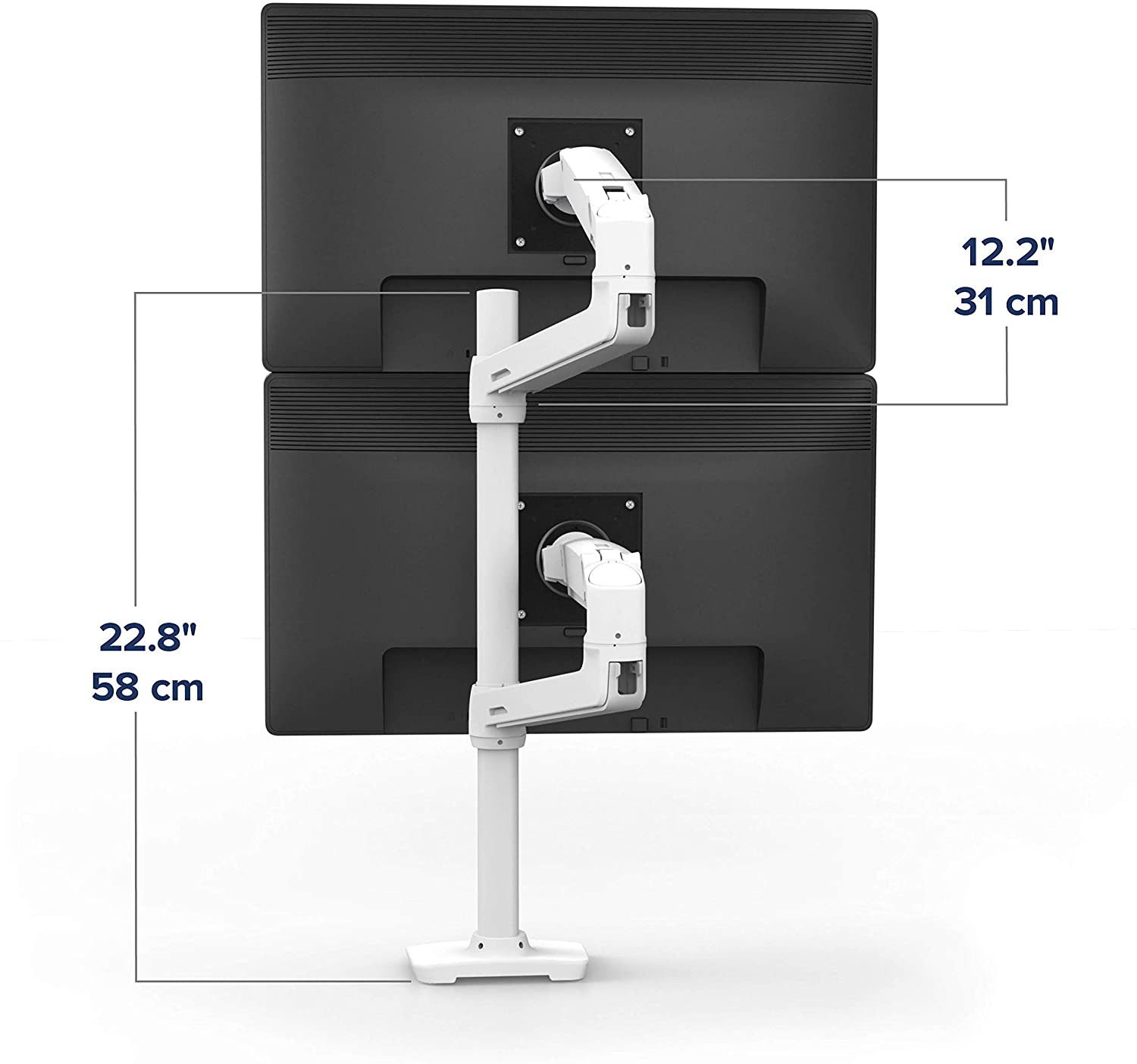Ergotron Monitor-Halterung 45-492-216 - LX Dual Side-by-Side Arm, Tischhalterung, weiss