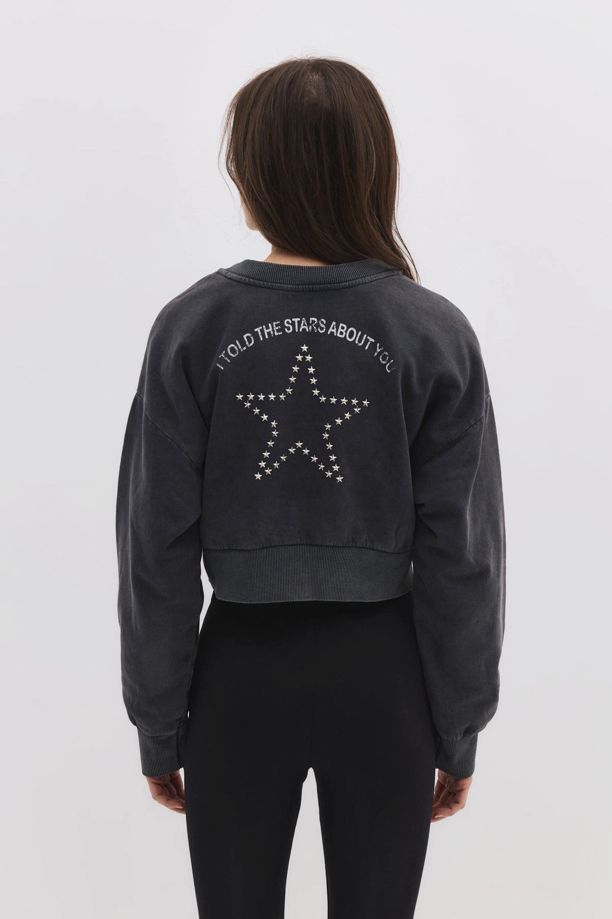 No Matter What Kapuzenpullover Sweatshirt mit Steinverzierungen