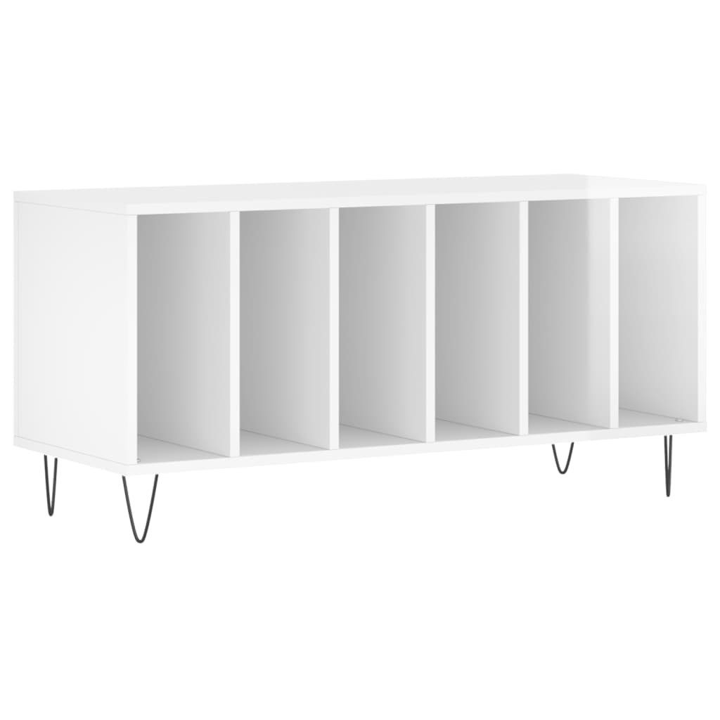 vidaXL Media-Regal Plattenschrank Hochglanz-Weiß 100x38x48 cm günstig online kaufen