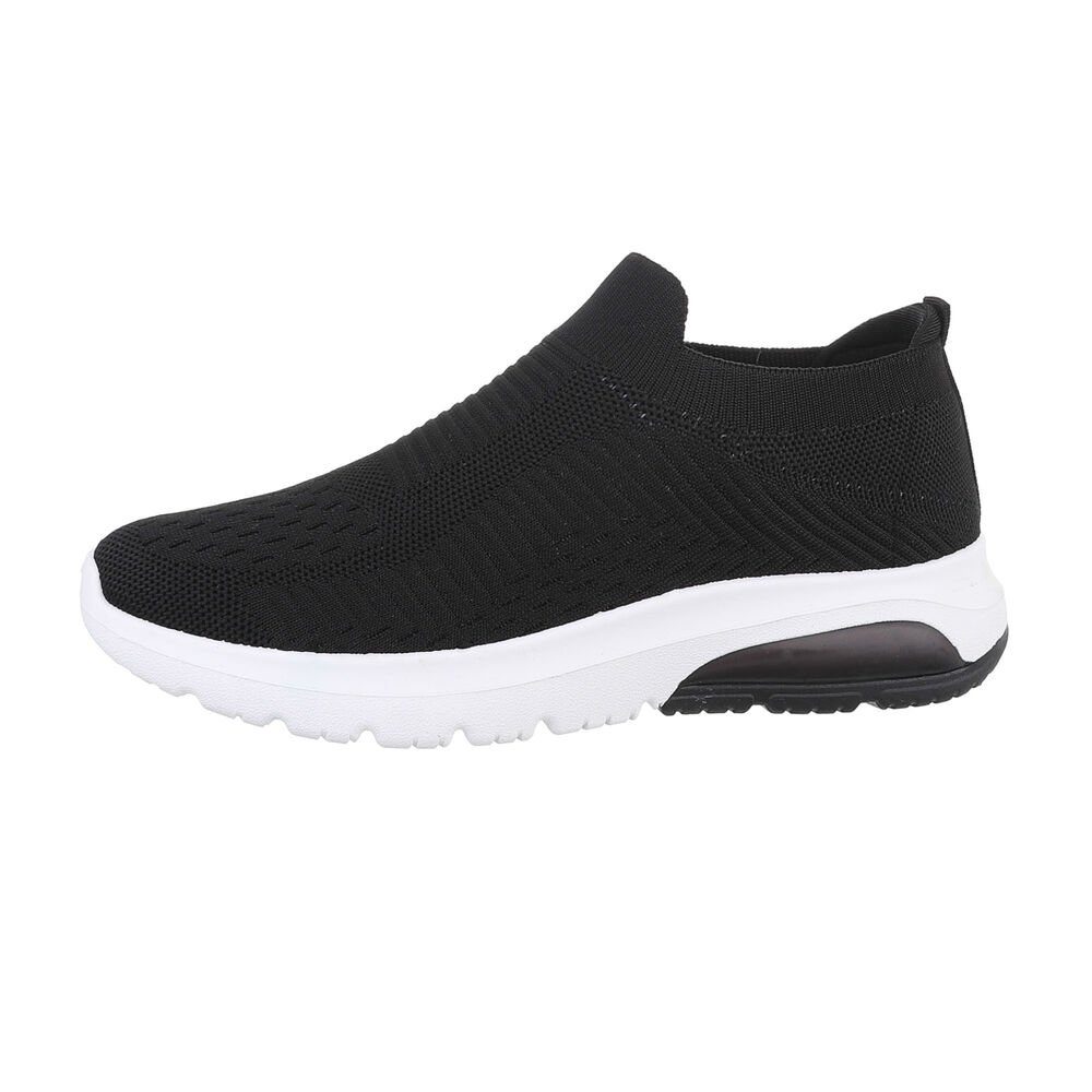 Coolwalk Herren Low-Top Freizeit Sneaker Flach Sneakers in Schwarz