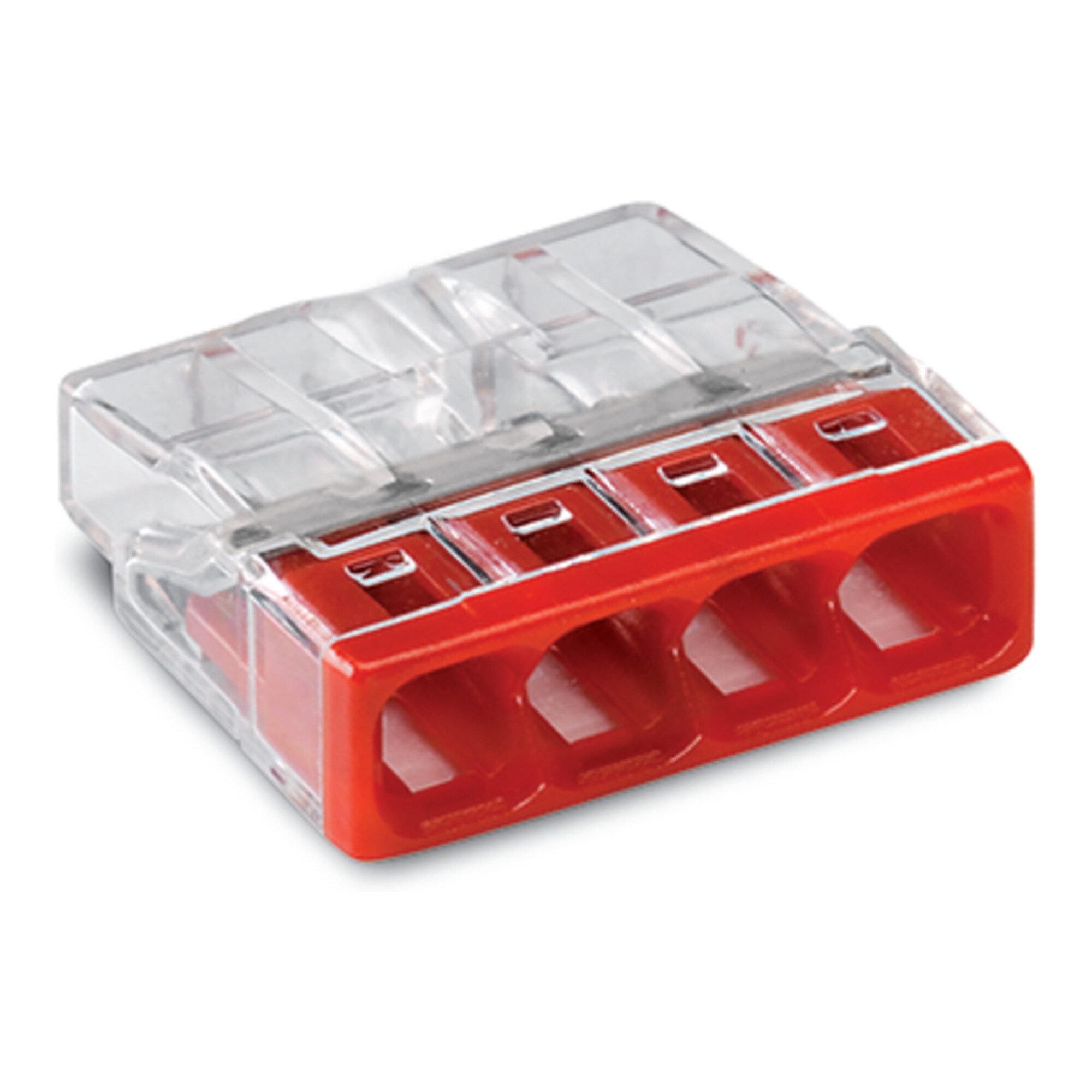 WAGO Koax-Kabelverbinder WAGO GmbH& Co. KG Verbindungsdosenklemme 4x 0.5-2.5 rot 2273-204 100 S