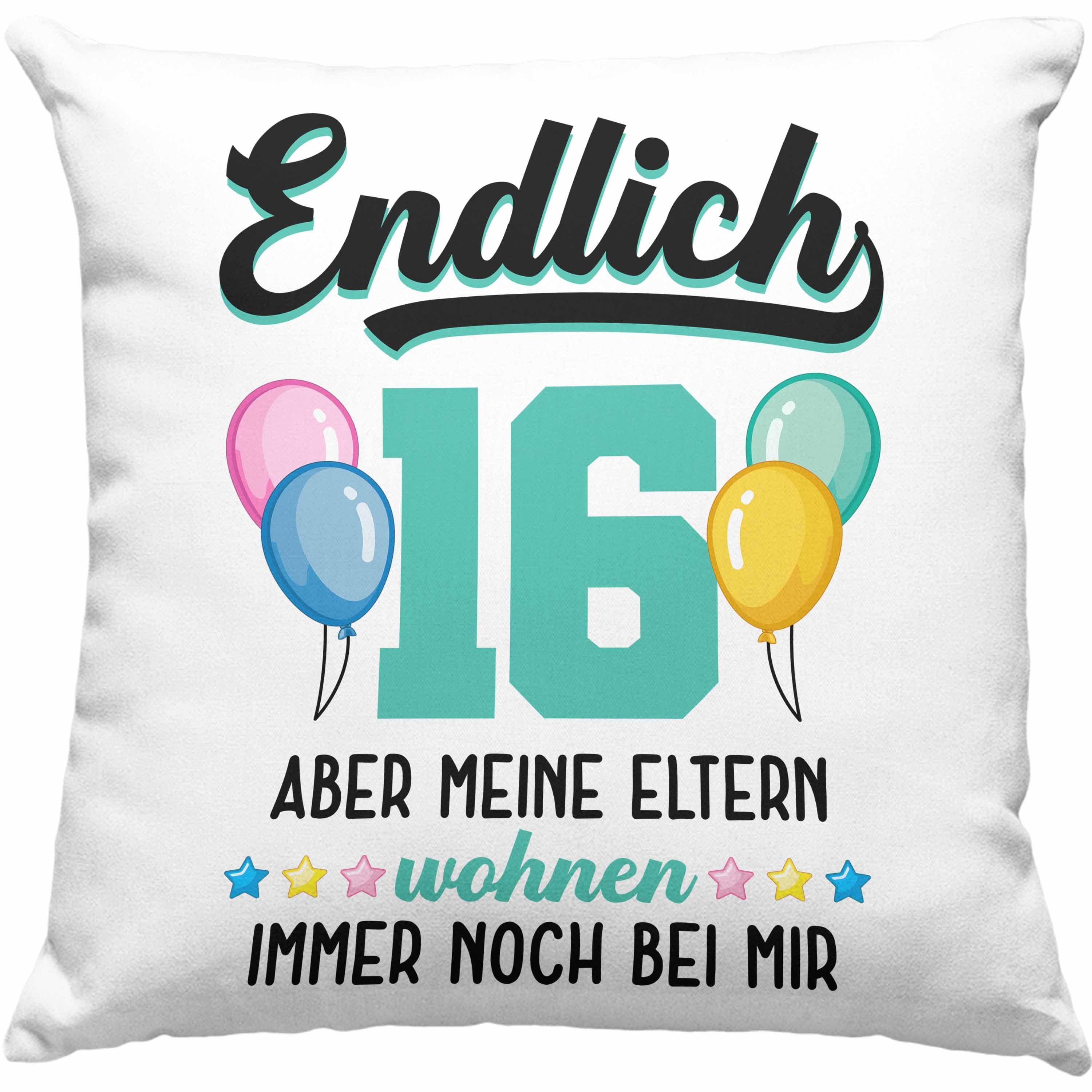 Trendation Dekokissen Trendation - 16. Geburtstag Geschenk Kissen Jungen Mädchen Geschenkide