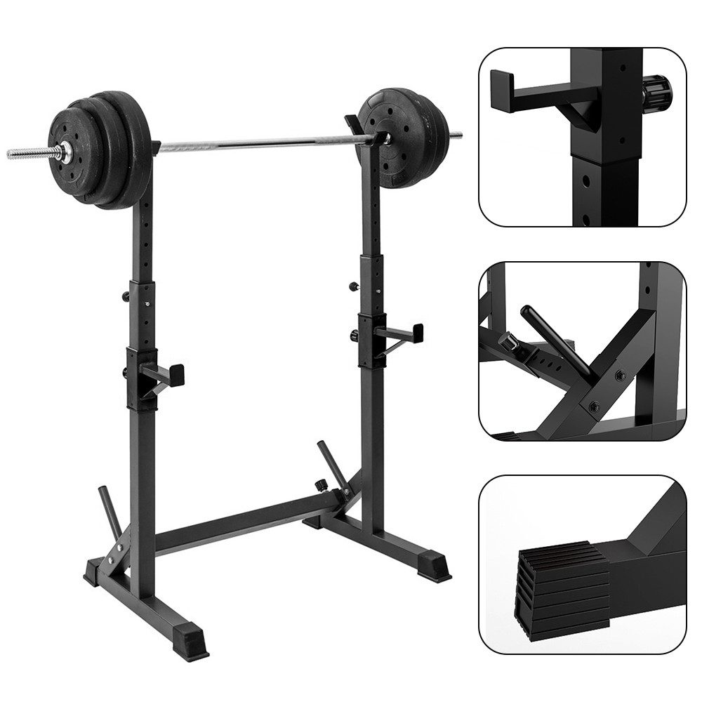 JEOBEST Langhantelständer Multifunktions Barbell Rack, Squat Rack, Hantelständer, Höhenverstellbar(80-150CM), bis 200 kg