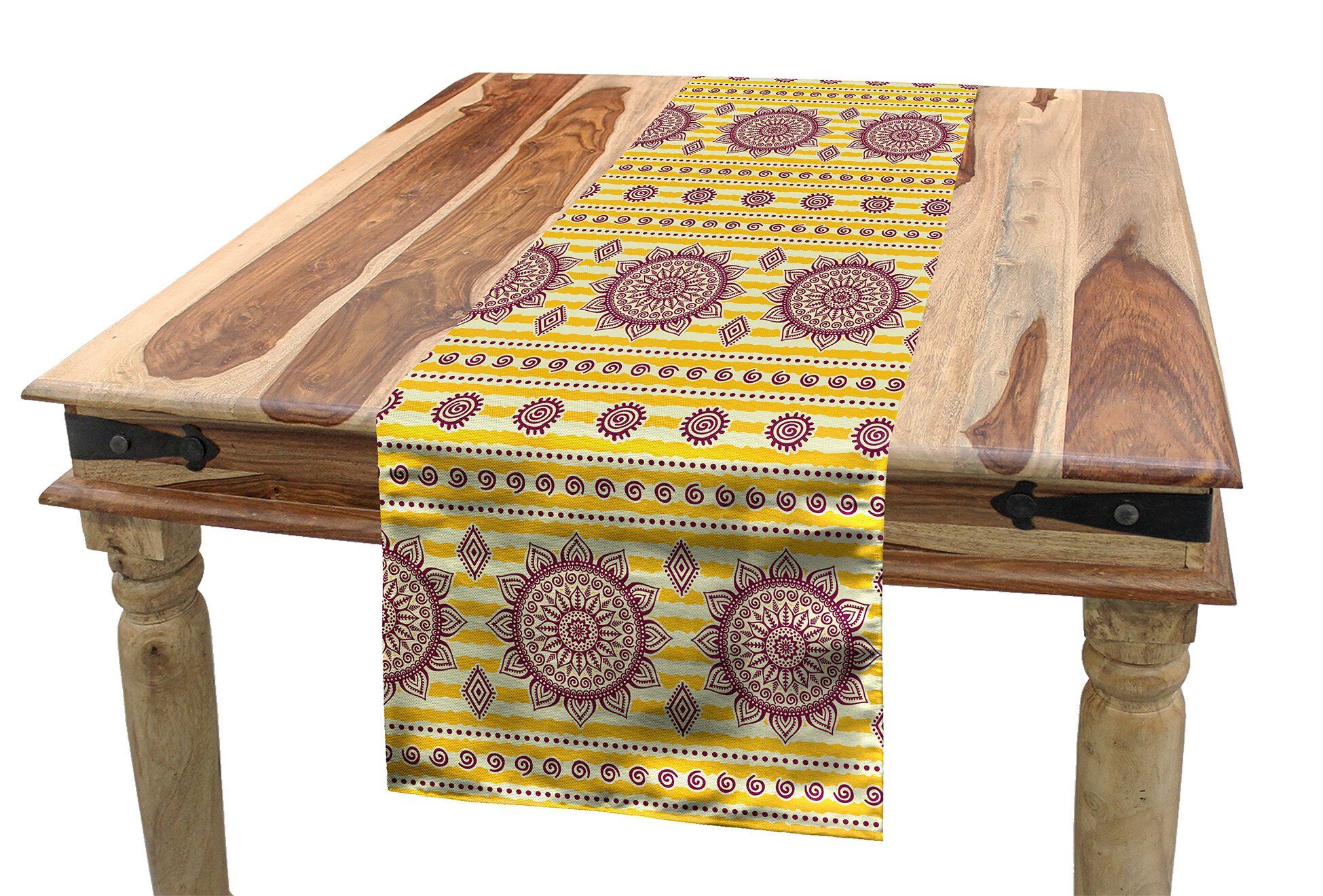 Tischläufer Rechteckiger Abstrakte Tischläufer, Esszimmer Sun-Form Abakuhaus Ornament Dekorativer Ethnisch Küche