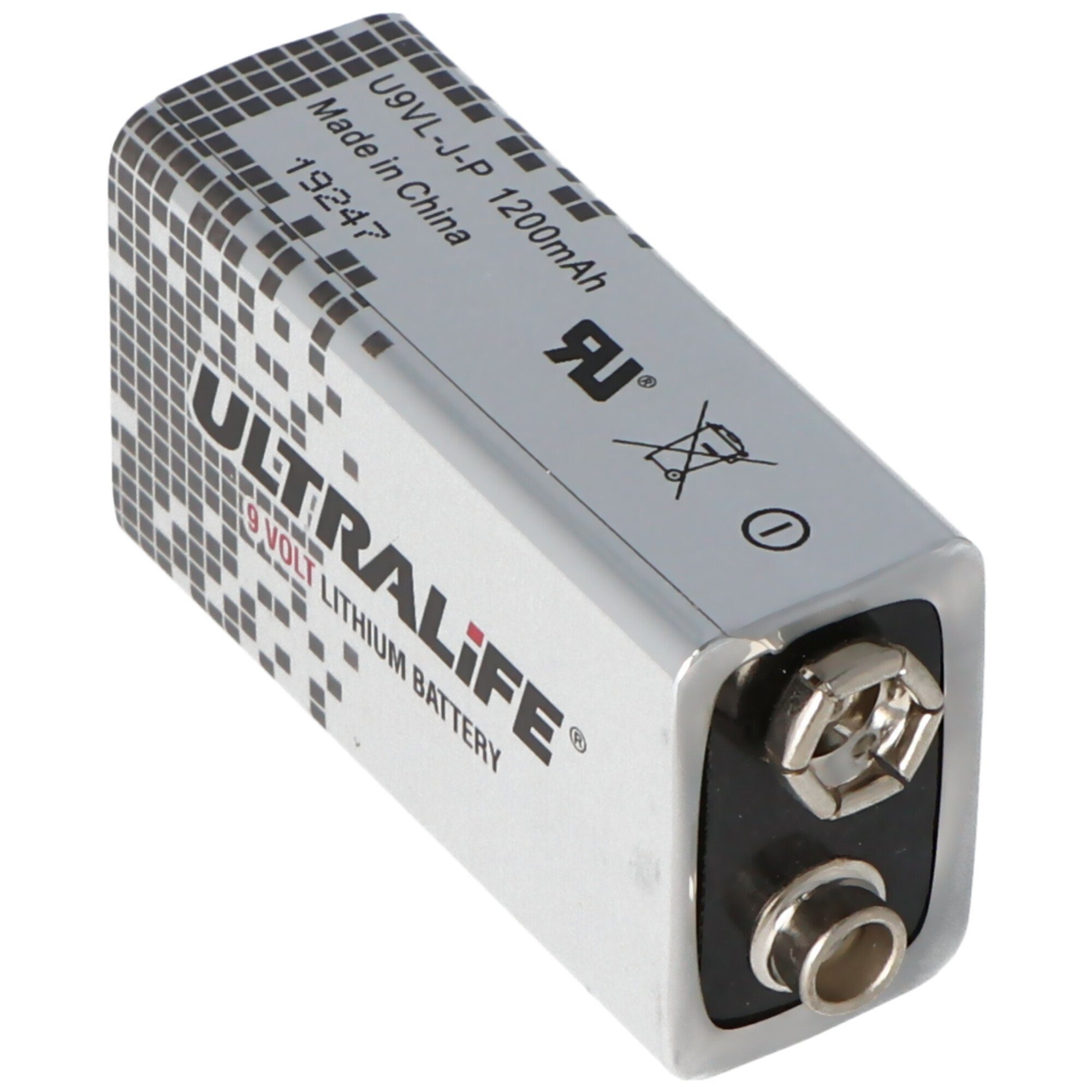 UltraLife Ultralife Lithium Batterie 9 E-Block, (9,0 Volt, U9VL-J, Batterie, U9VL-J-P U9VL, V)
