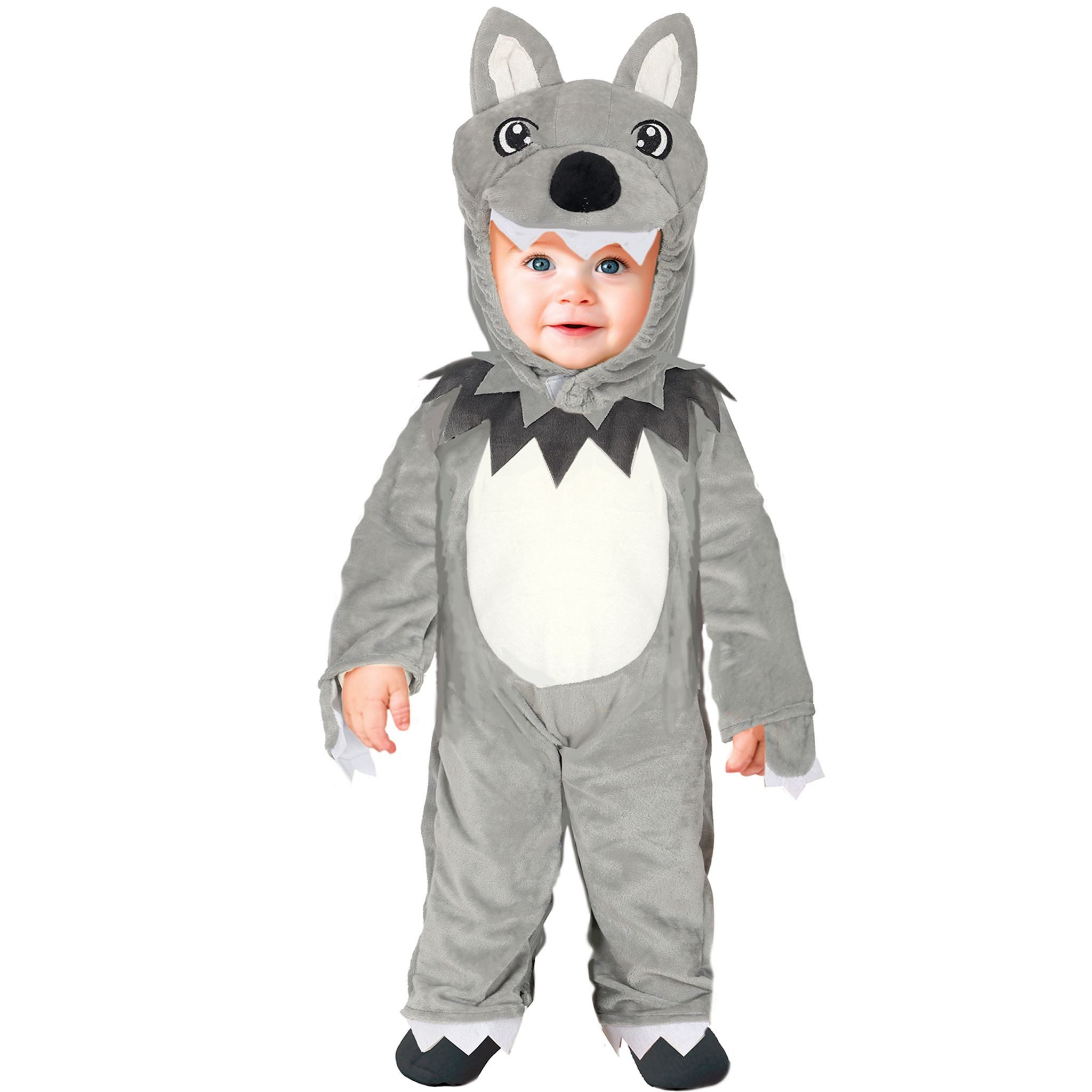 Fiestas Guirca Kostüm Kinderkostüm Kleiner Grauer Wolf 12–24 Monate Halloween Fasching