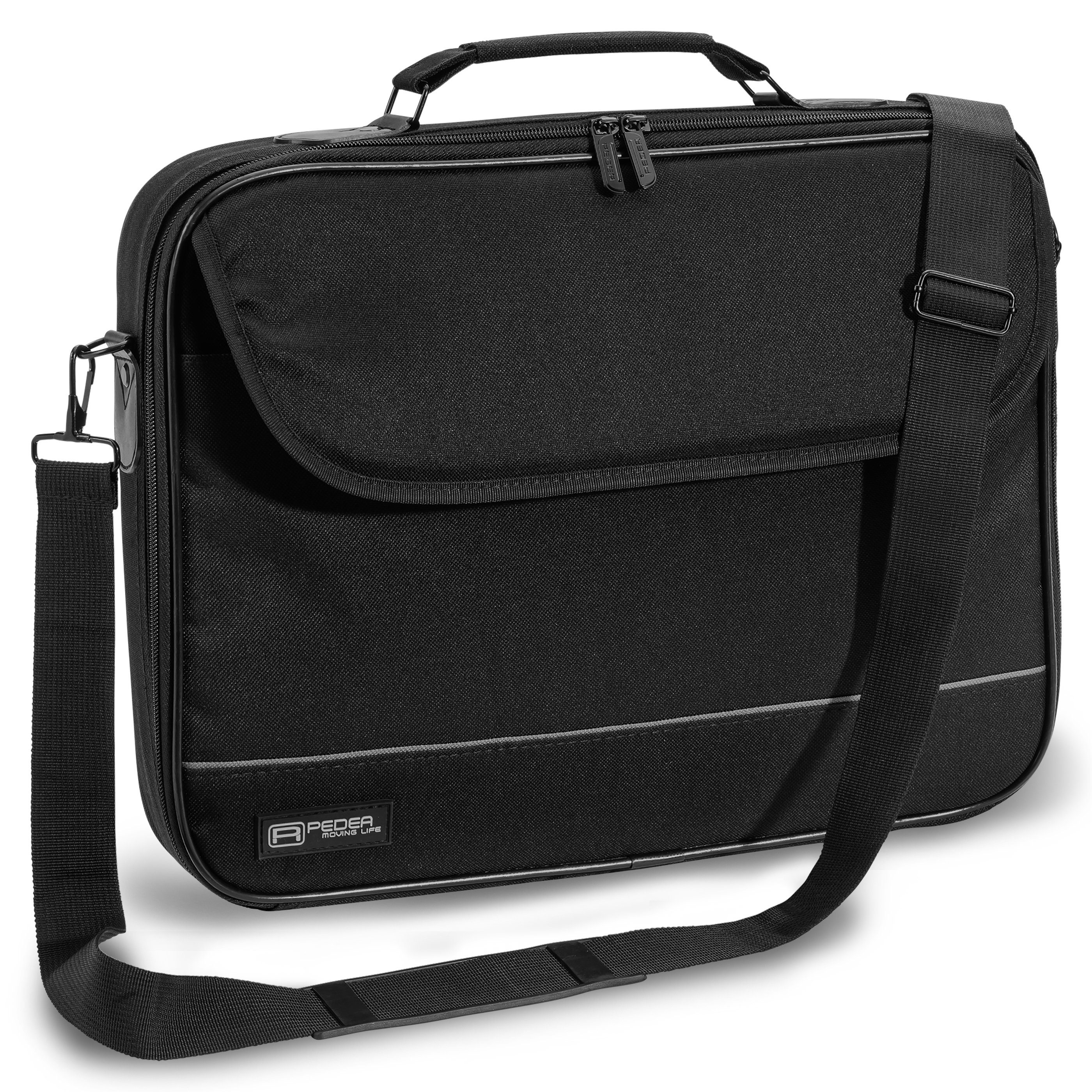 PEDEA Laptoptasche FAIR (Laptopfach: 36,5 cm x 26,5 cm x 5,5 cm (BxHxT), bis 14,1 Zoll (35,8 cm) Schutzrahmen, wasserabweisend, Schultergurt