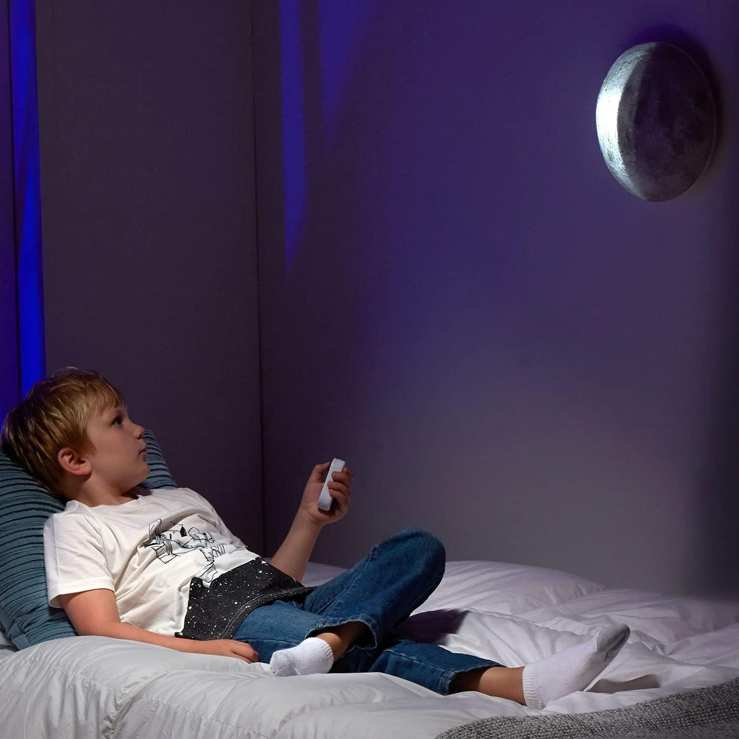 Uncle Milton LED Nachtlicht Nachtlicht - Moon in my room, mit 12 einstellbaren Mondphasen – Bild 4 von 5